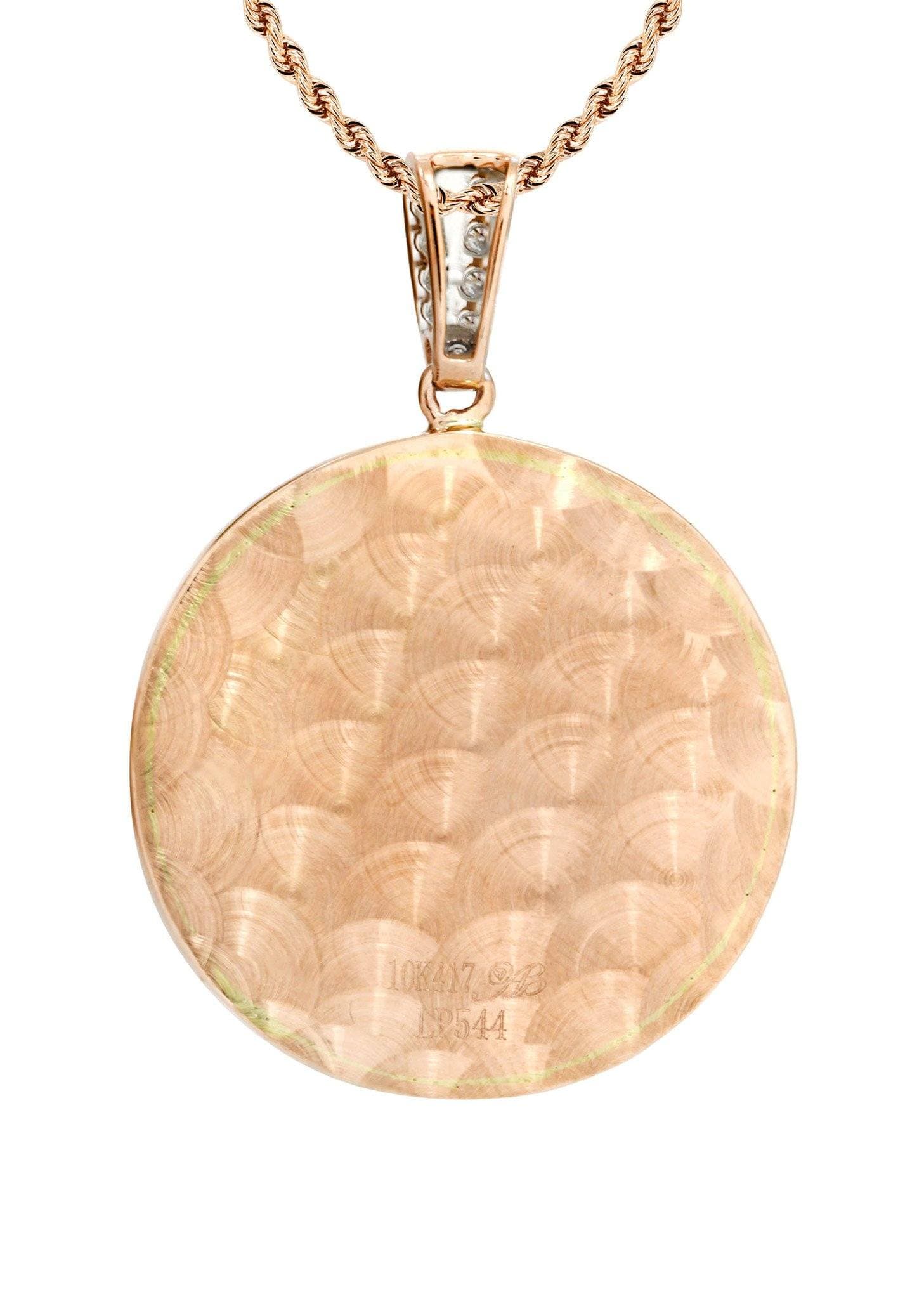 10K Rose Gold Medusa Diamond Necklace  | 1.02 Carats - Image 3
