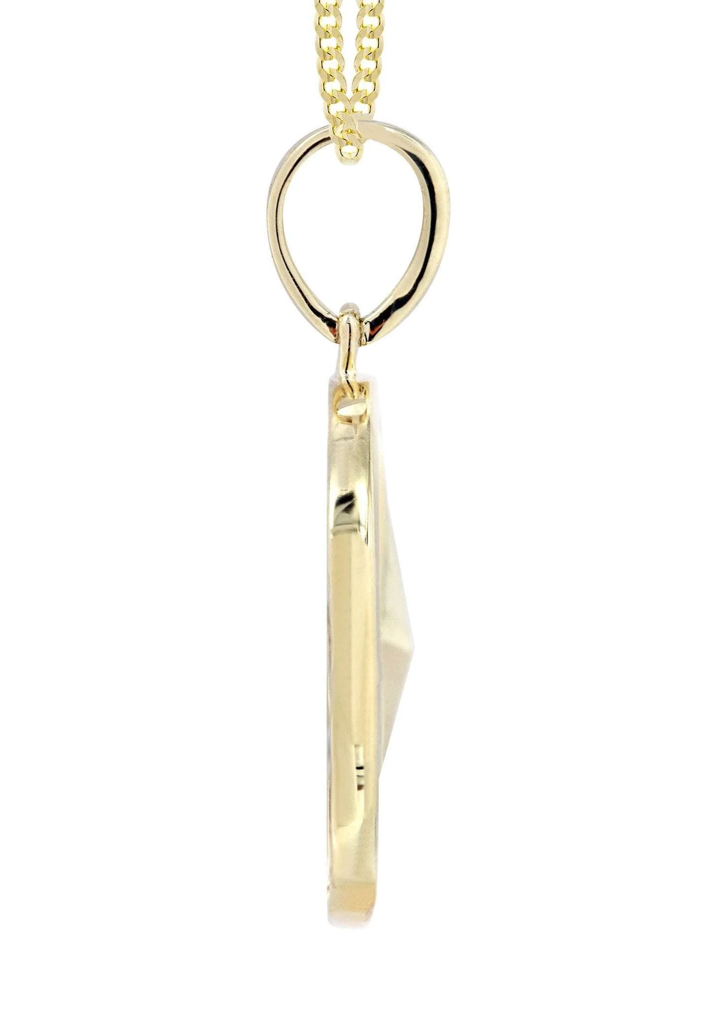 10K Yellow Gold Circle Diamond Necklace  | 0.44 Carats - Image 4