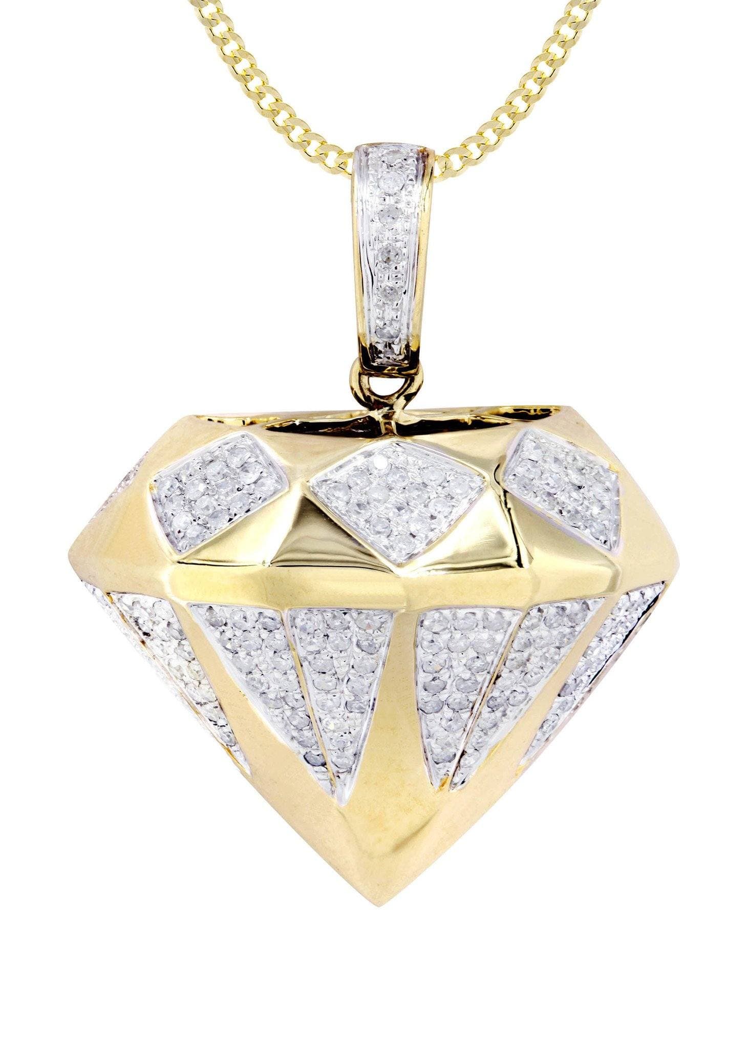 10K Yellow Gold Diamond Necklace  | 0.91 Carats - Image 2