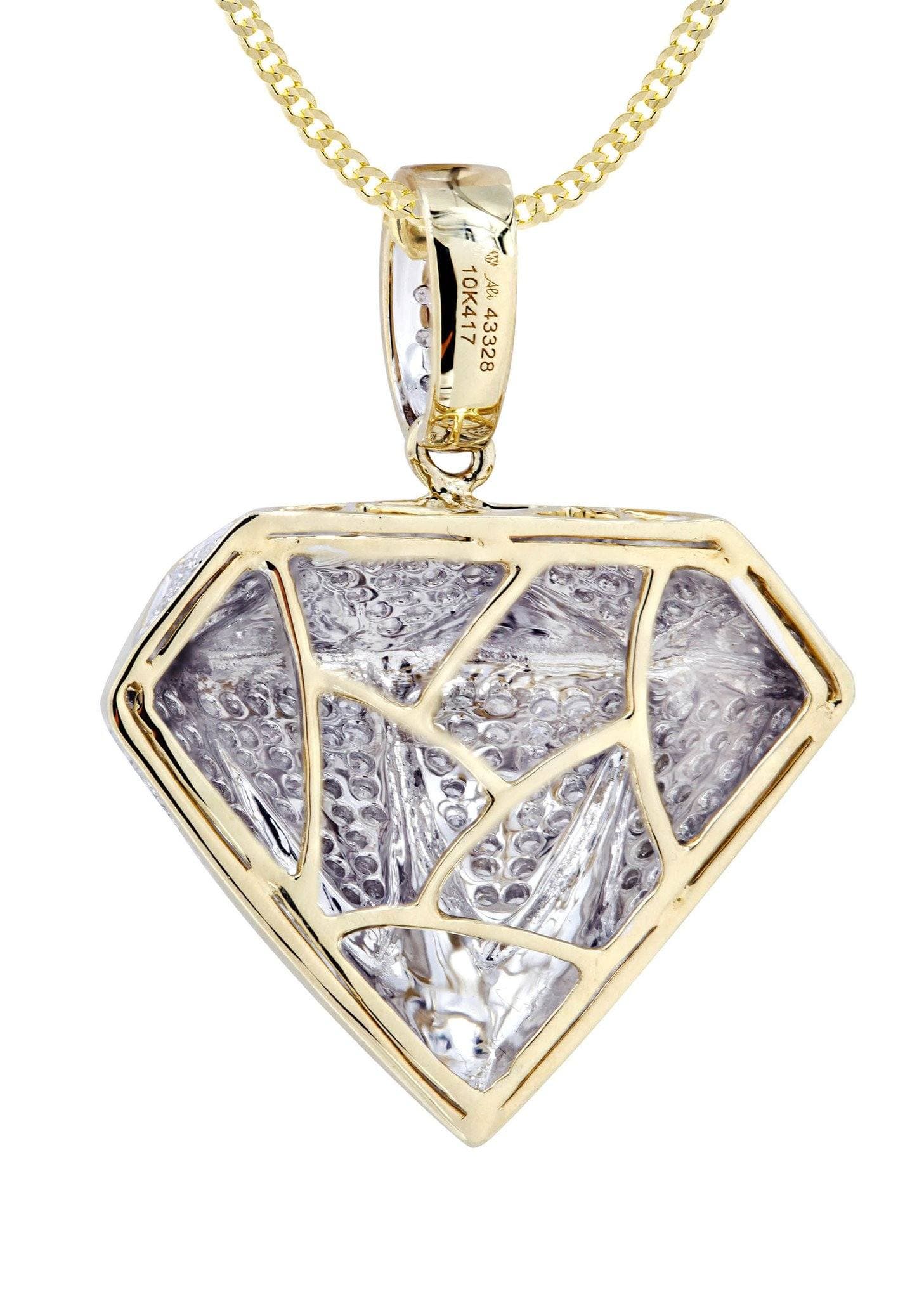 10K Yellow Gold Diamond Necklace  | 0.91 Carats - Image 3