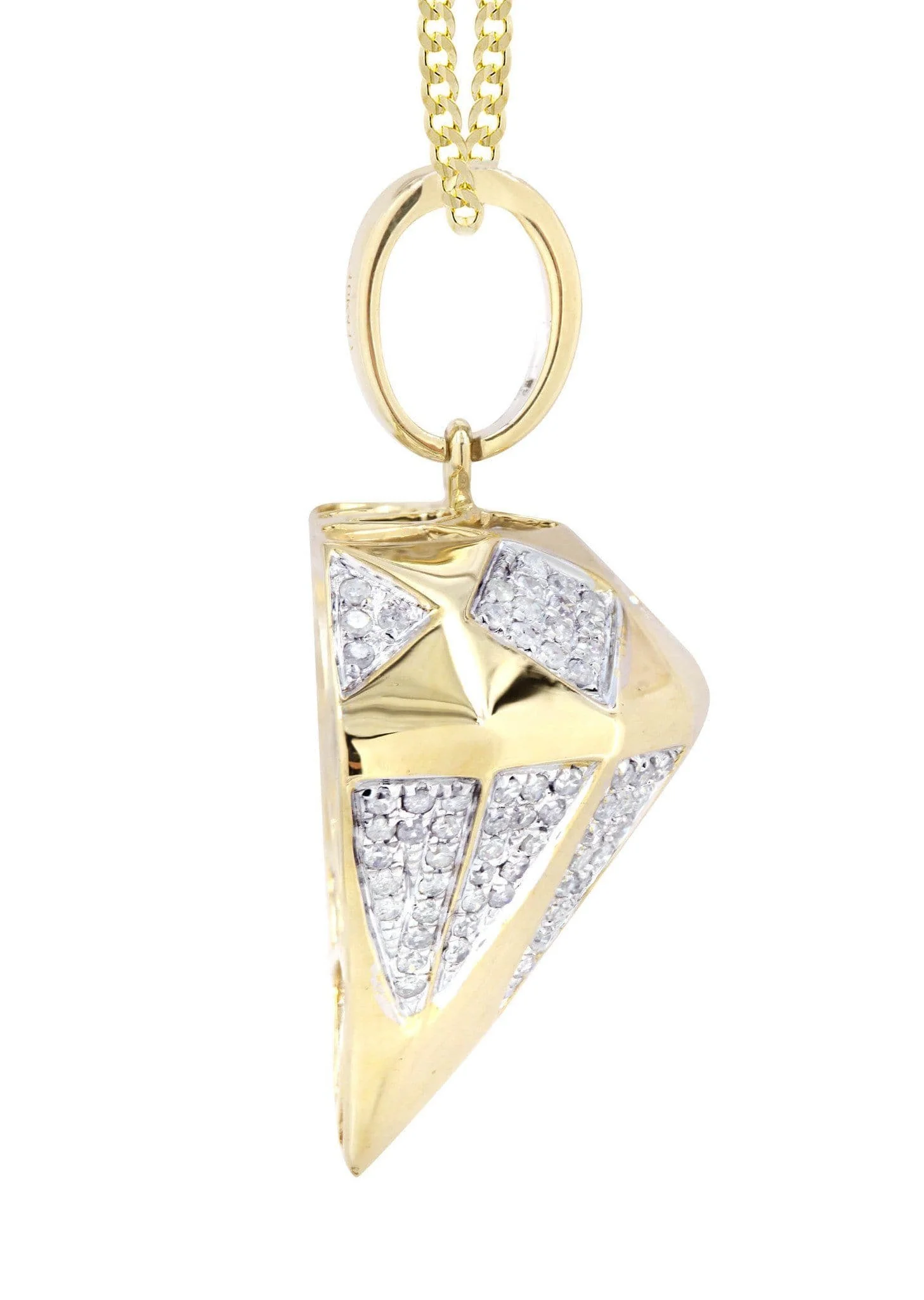 10K Yellow Gold Diamond Necklace  | 0.91 Carats - Image 4