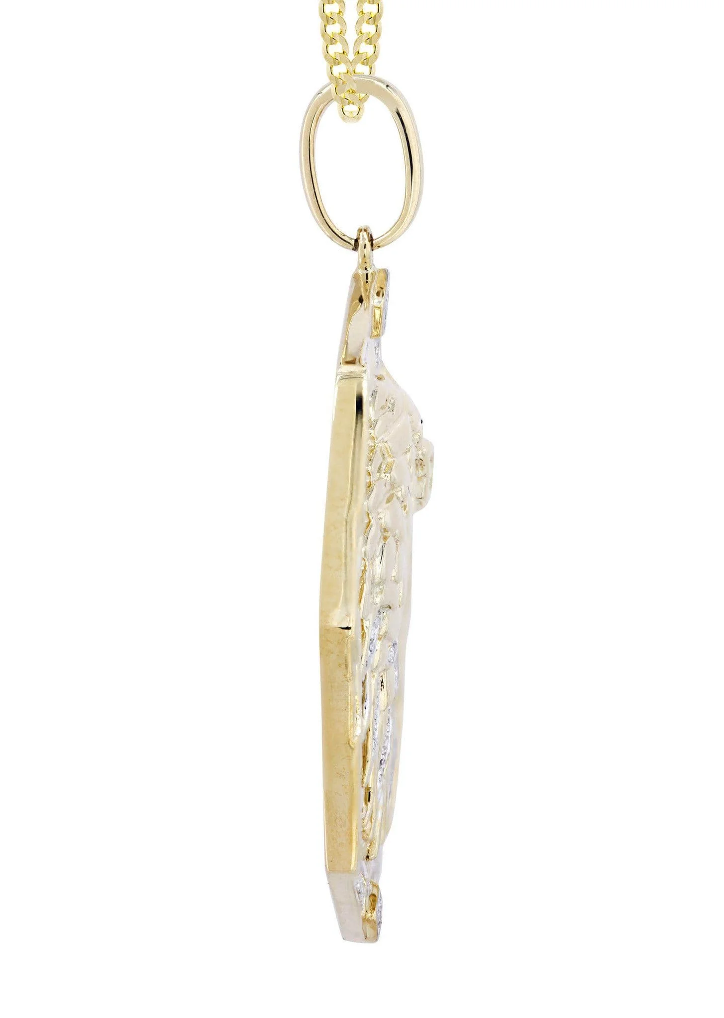 10K Yellow Gold Hawk Diamond Necklace Diamond Necklace | 0.58 Carats - Image 4