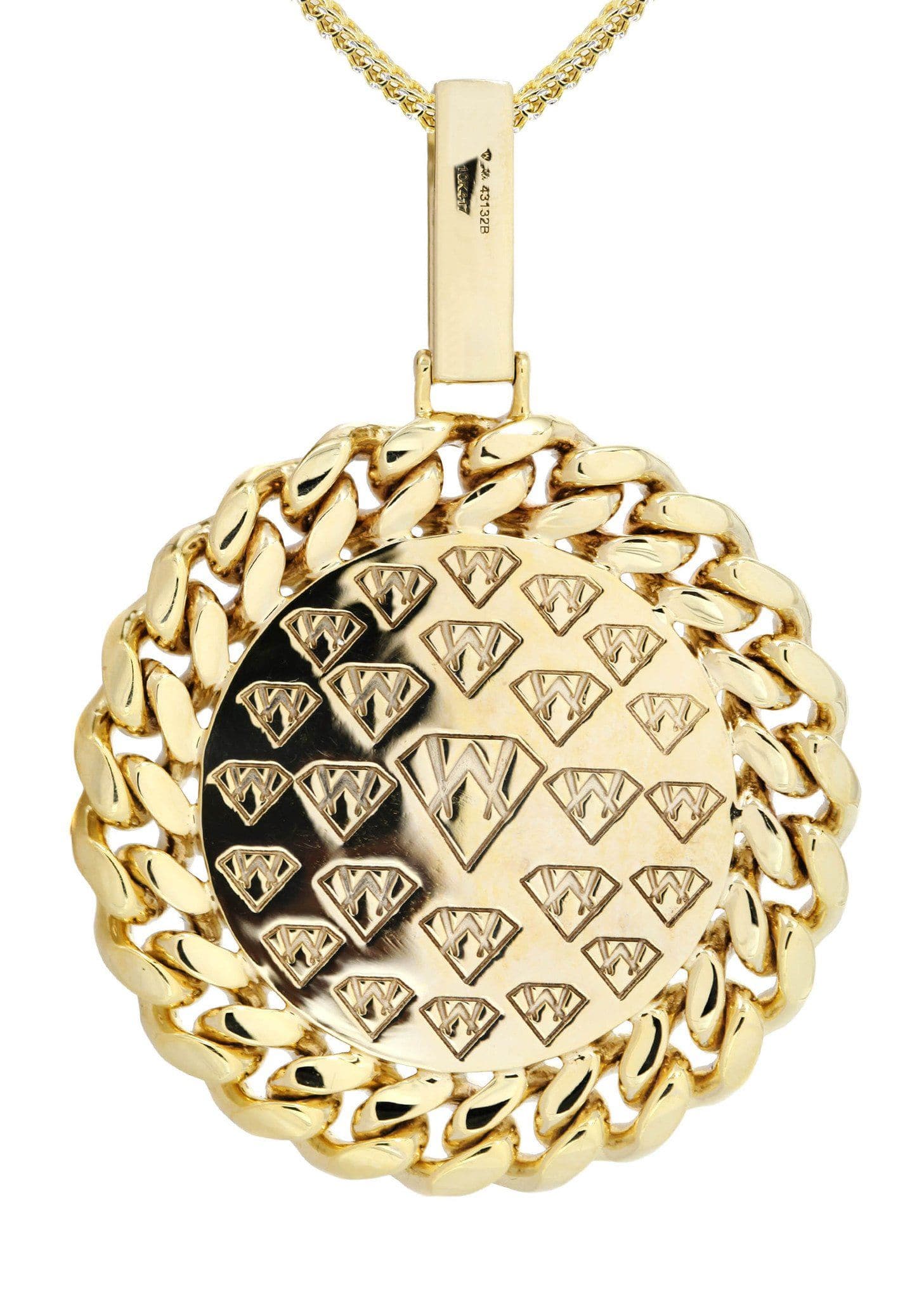 10K Yellow Gold Jesus Head Diamond Necklace | 1.8 Carats - Image 3