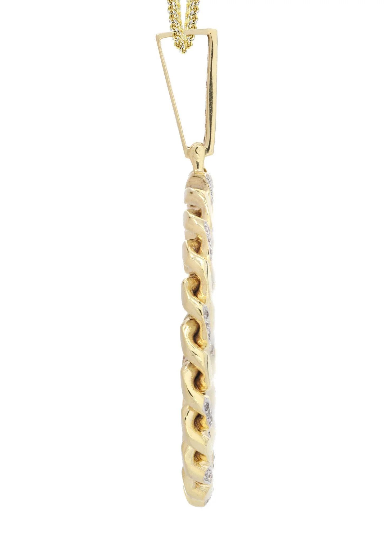 10K Yellow Gold Jesus Head Diamond Necklace | 1.8 Carats - Image 4