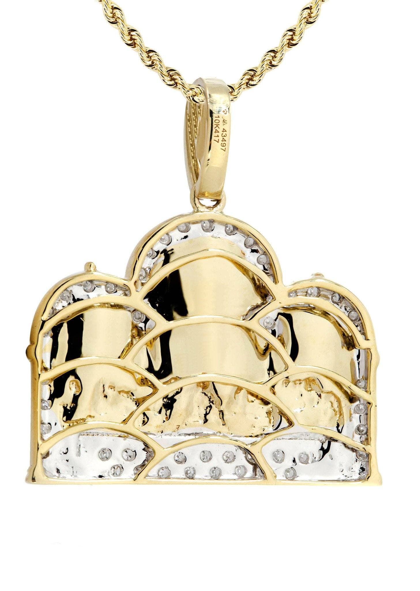 10K Yellow Gold Last Supper Diamond Necklace | 0.36 Carats - Image 3