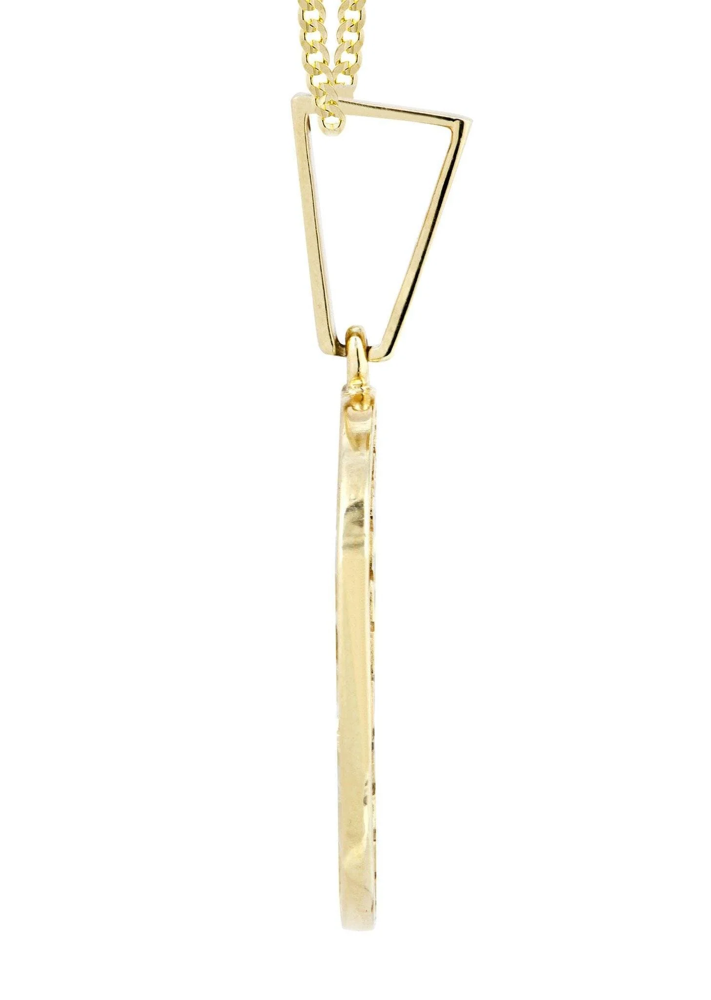 10K Yellow Gold Marijuana Leaf Diamond Necklace  | 0.62 Carats - Image 4