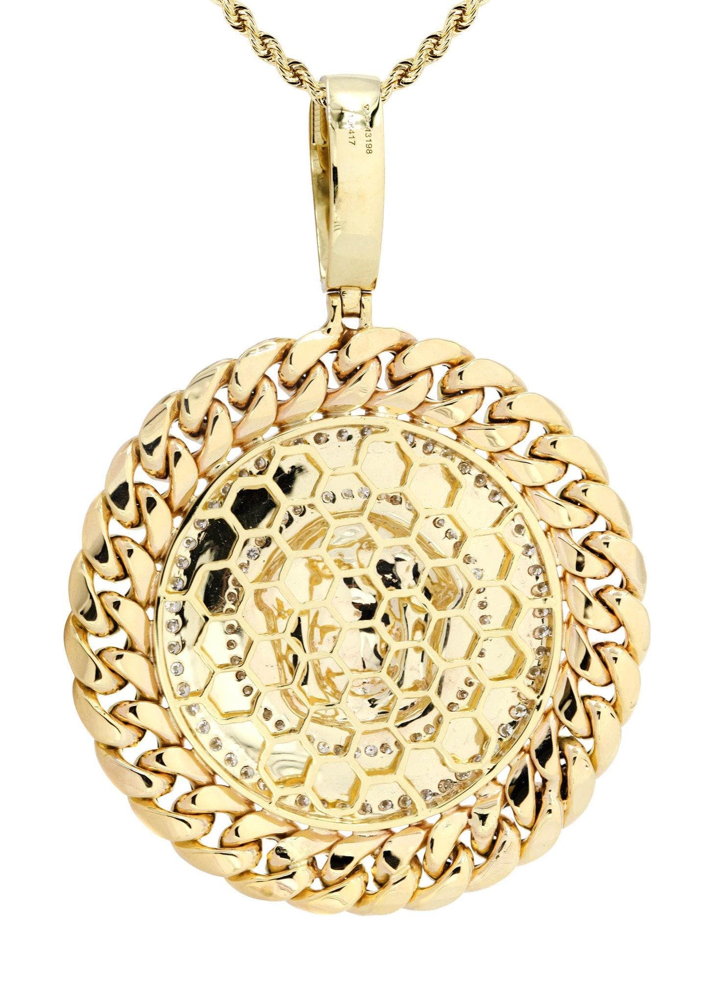 10K Yellow Gold Medusa Diamond Necklace | 1.36 Carats - Image 3