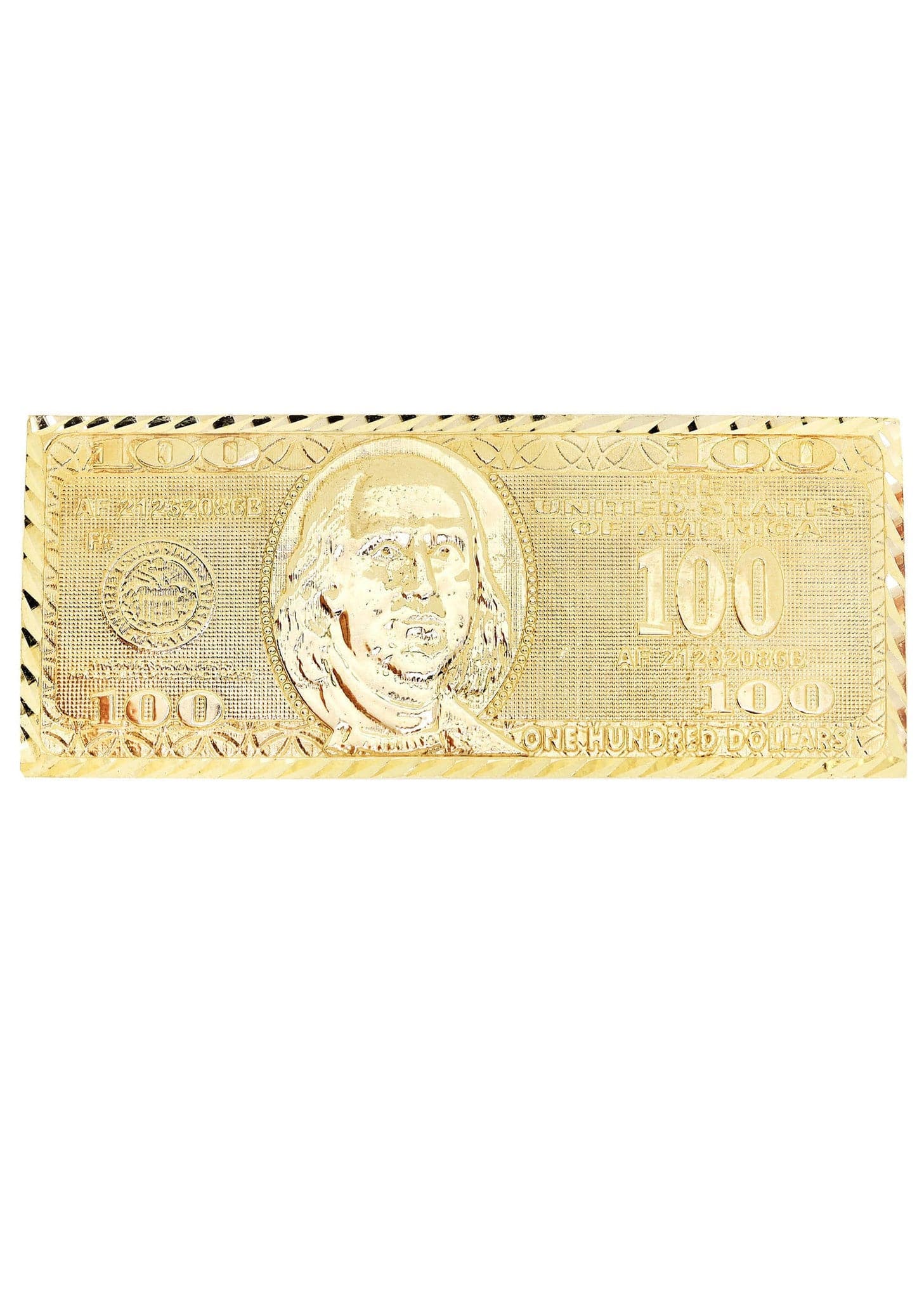 $100 Dollar Bill 10K Gold Mens Ring | 18.6 Grams
