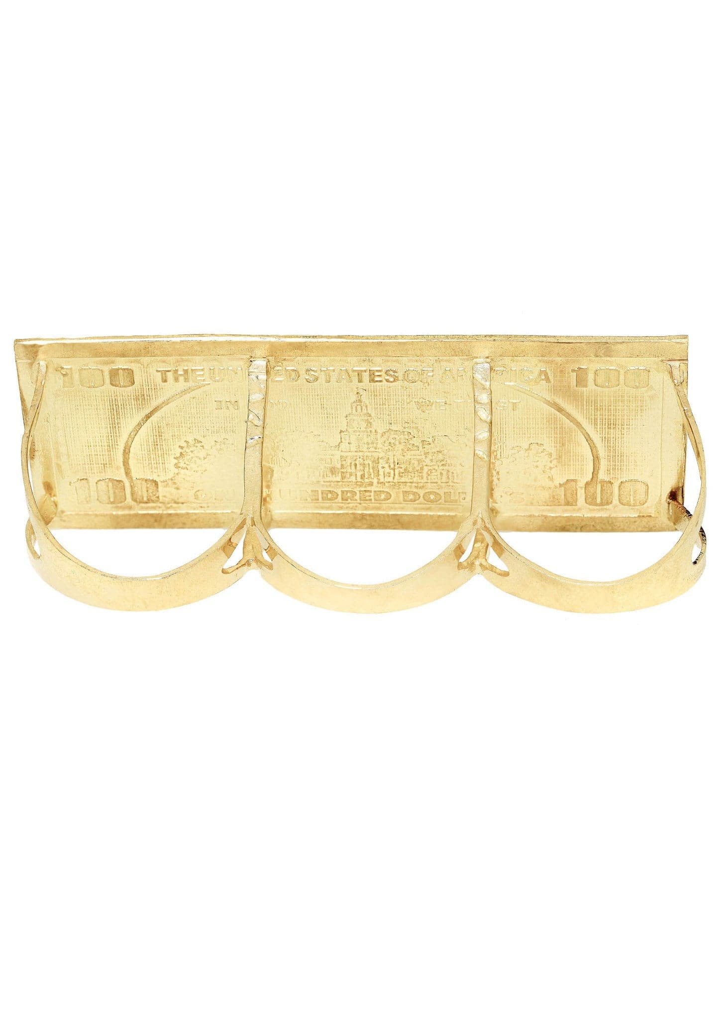 $100 Dollar Bill 10K Gold Mens Ring | 18.6 Grams - Image 2