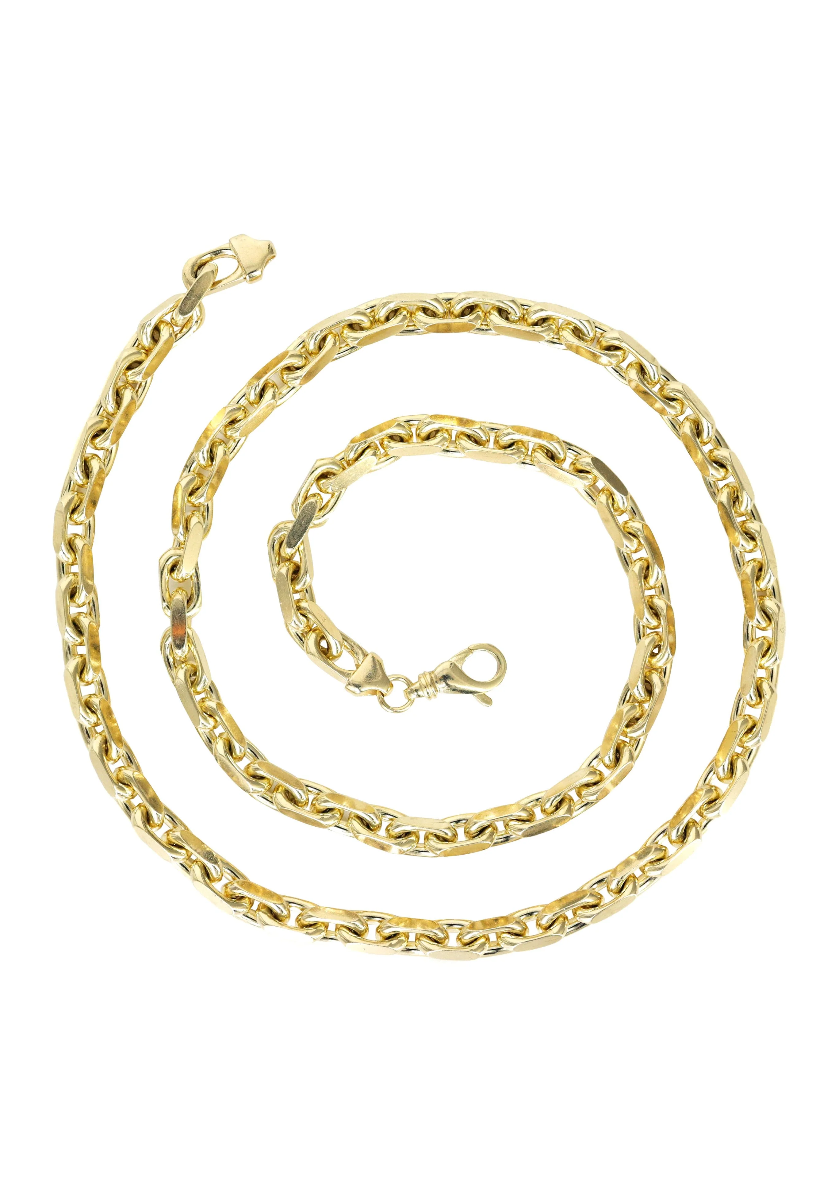 10K Gold Chain - Mens Semi Solid Hermes Link Chain - Image 3