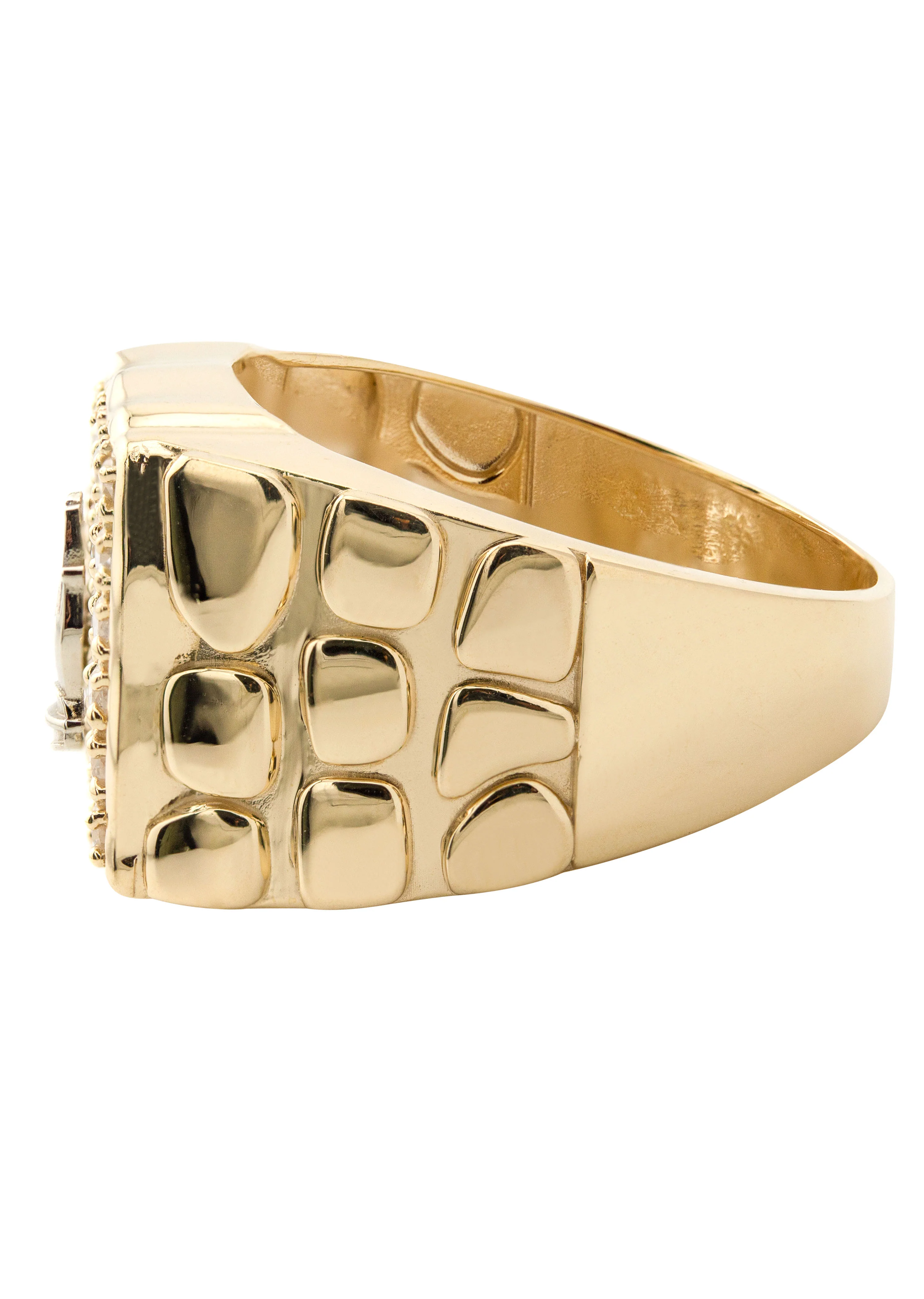 10K Gold Cz Allah Ring For Men | 5 Grams - Image 3