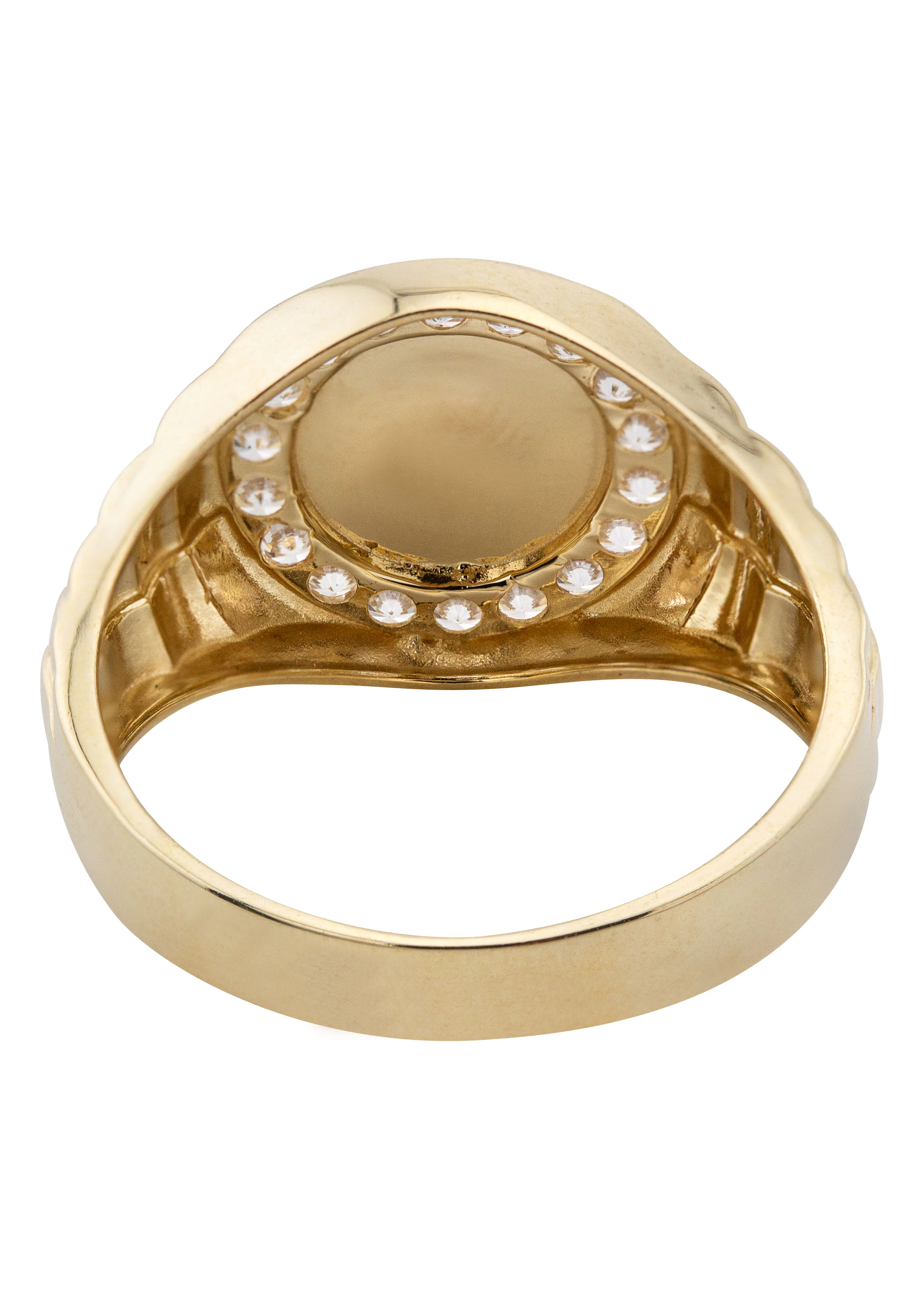 10K Gold Cz Anchor Ring For Men | 2.6 Grams - Image 4