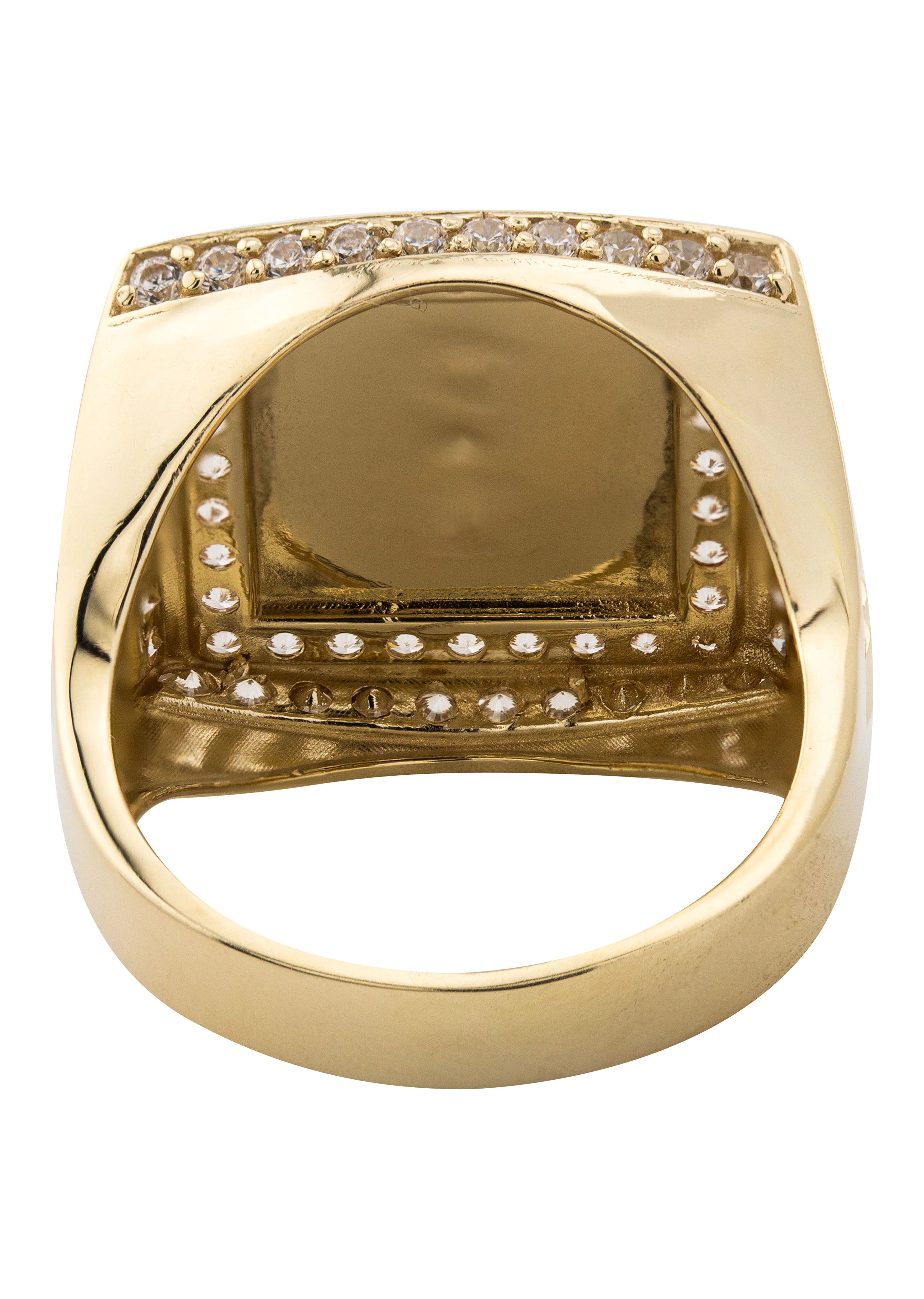 10K Gold Cz Jesus Ring For Men | 6 Grams - Image 4