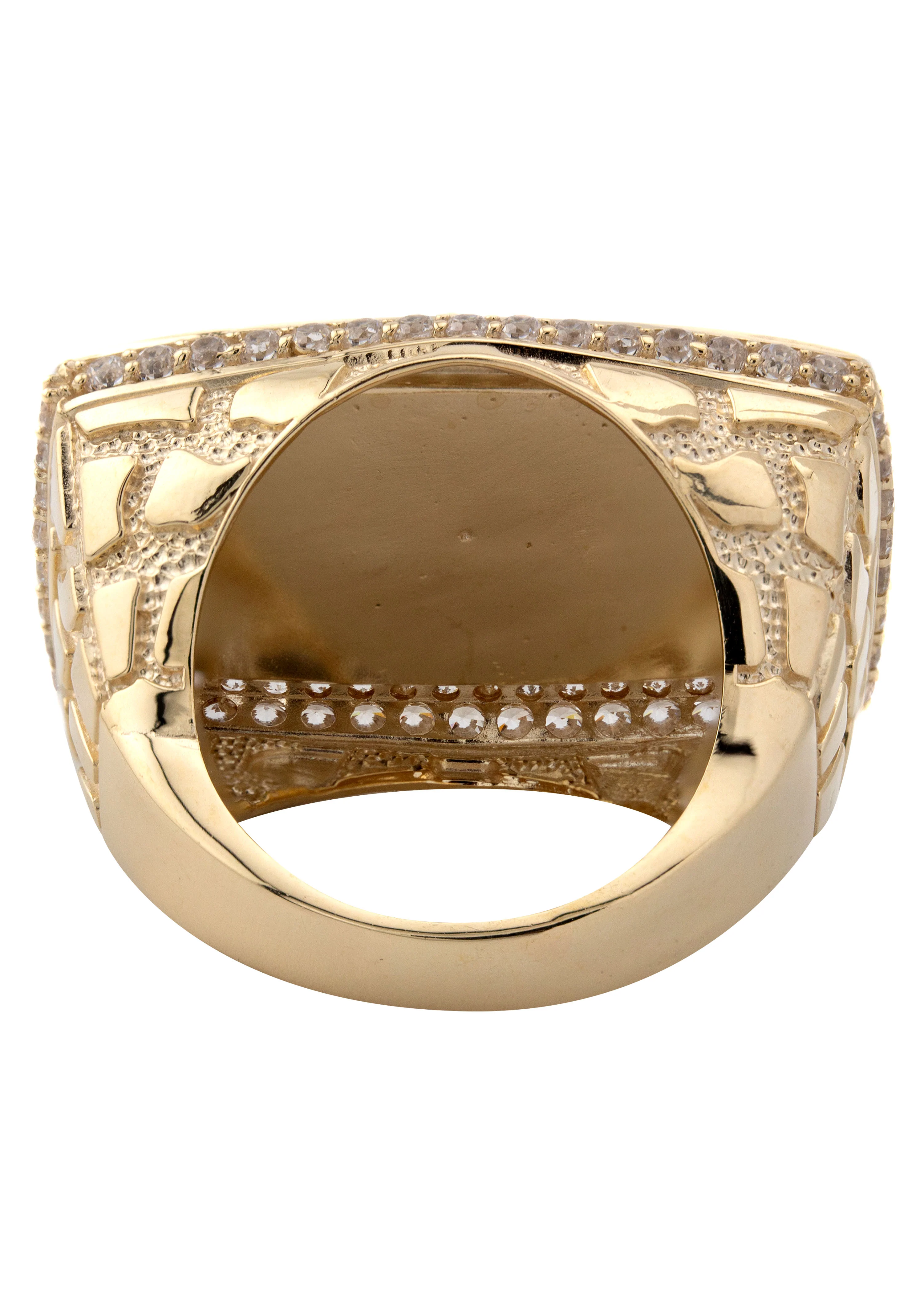 10K Gold Cz Jesus Ring For Men | 9 Grams - Image 3