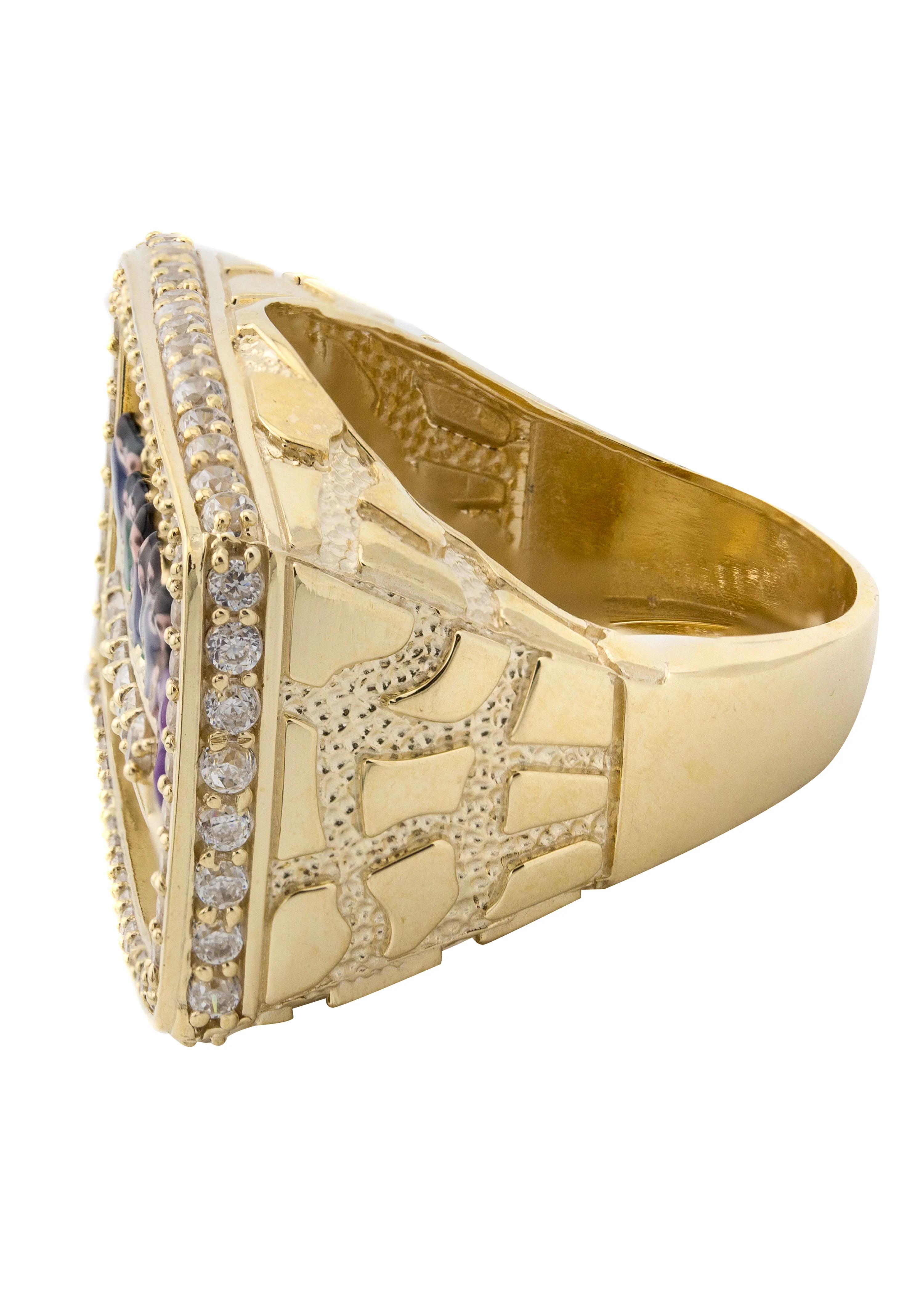 10K Gold Cz Last Supper Ring For Men | 9 Grams - Image 2