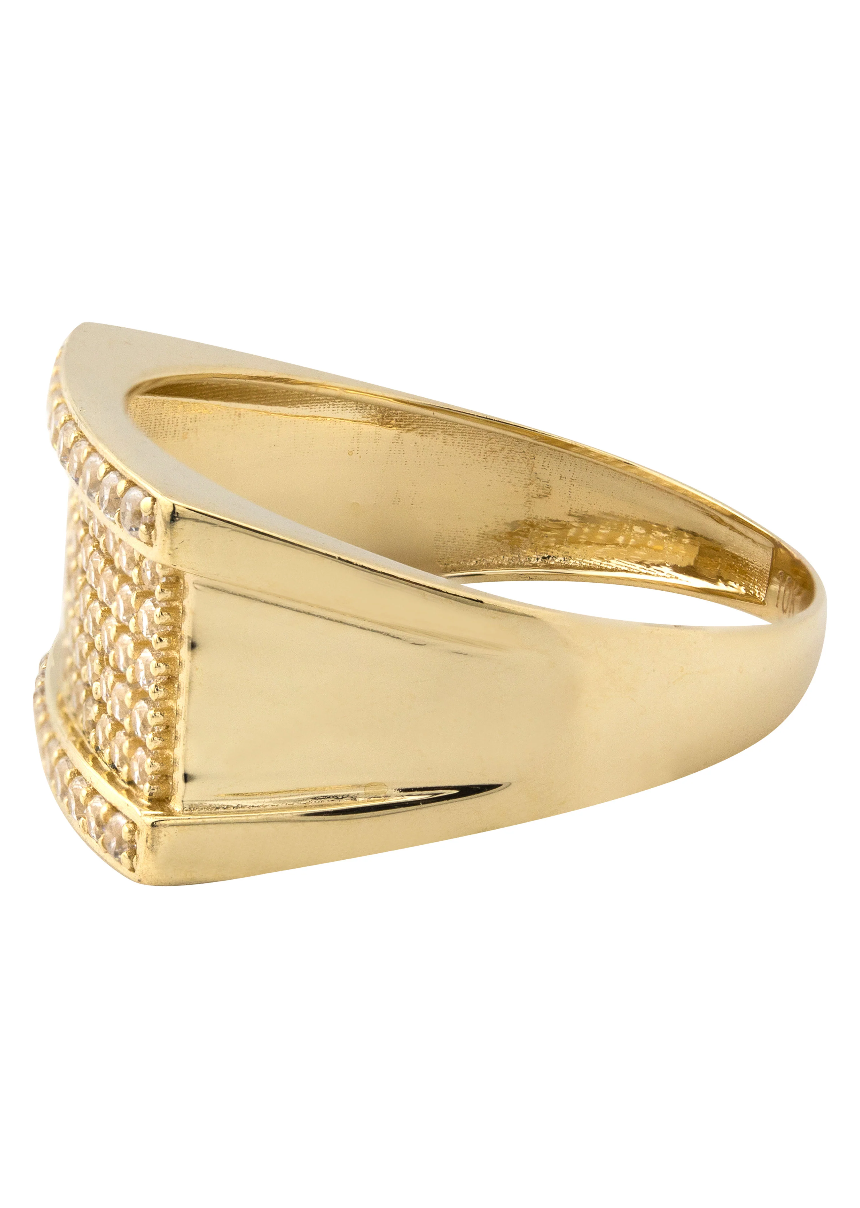 10K Gold Cz Pinky Ring For Men | 5 Grams - Image 2