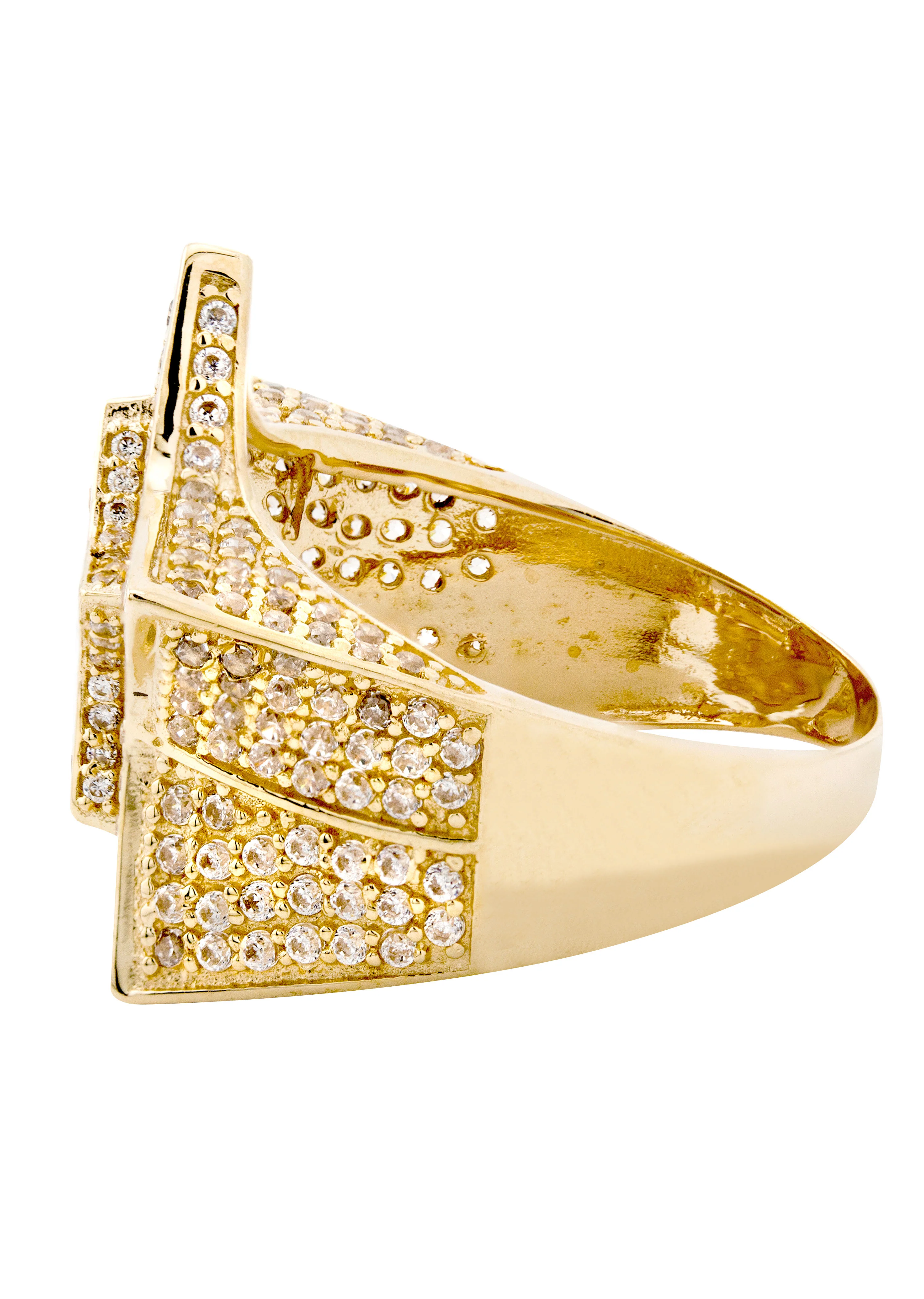 10K Gold Cz Star Ring For Men | 10 Grams - Image 3