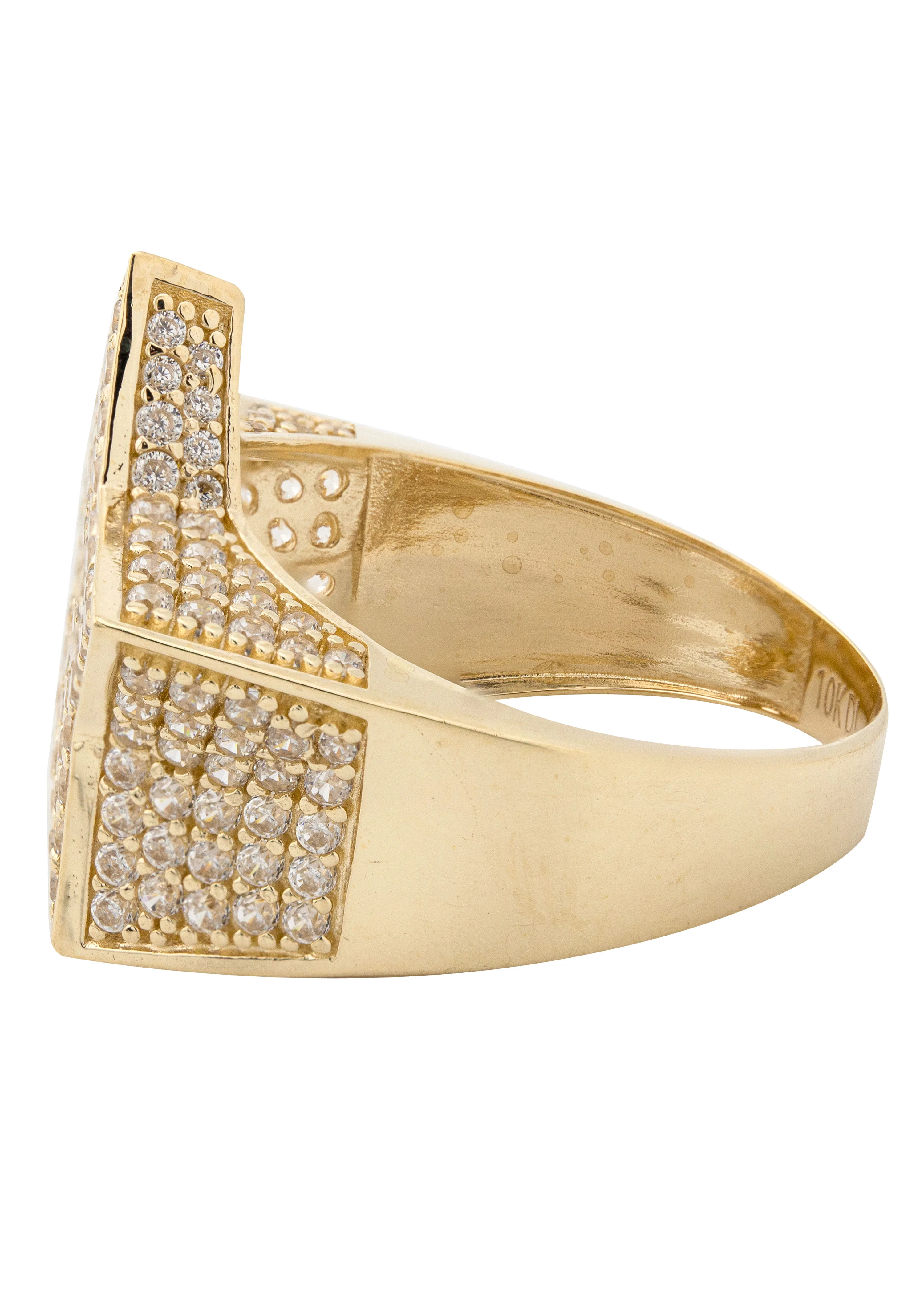 10K Gold Cz Star Ring For Men | 7 Grams - Image 2