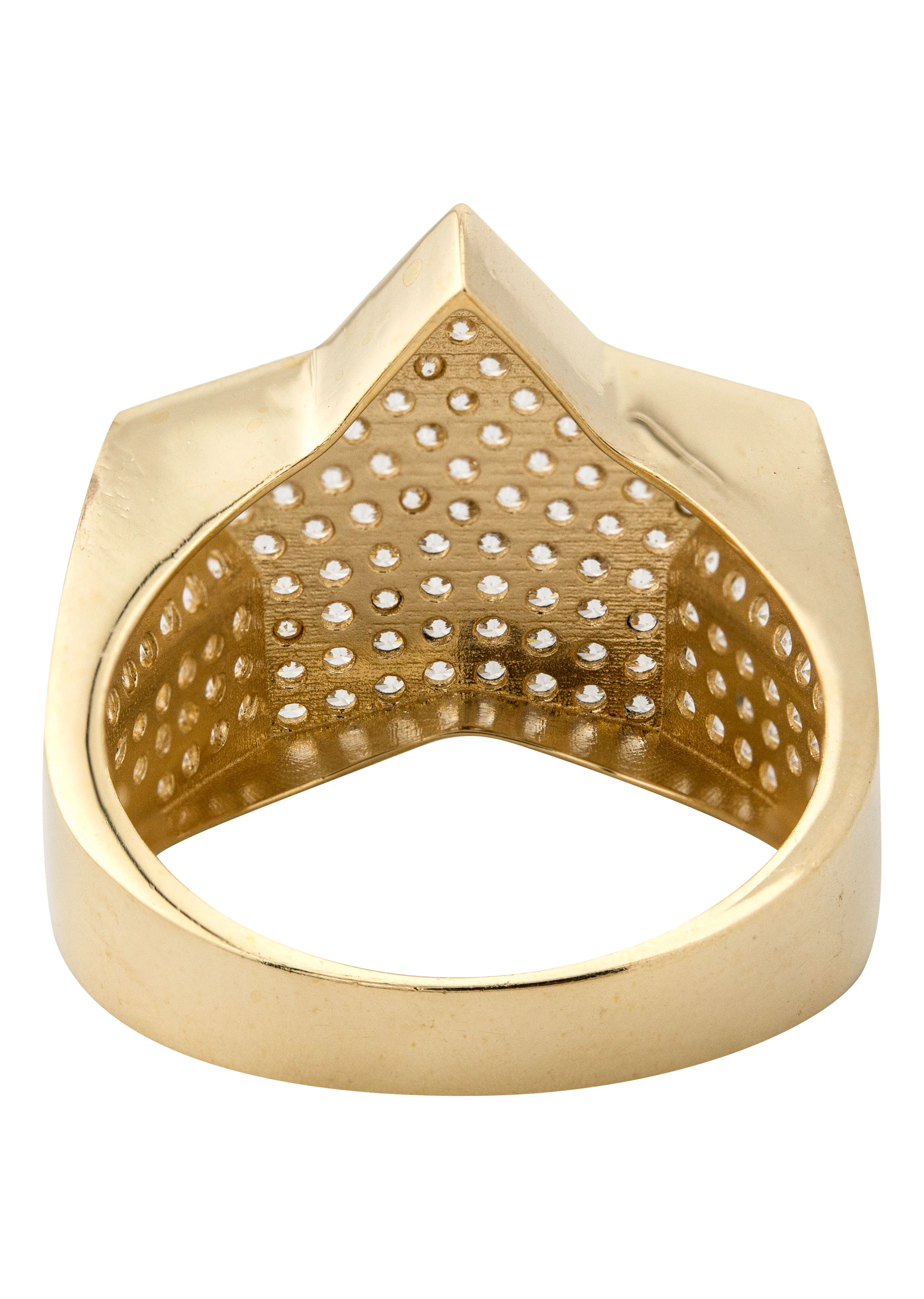 10K Gold Cz Star Ring For Men | 7 Grams - Image 3