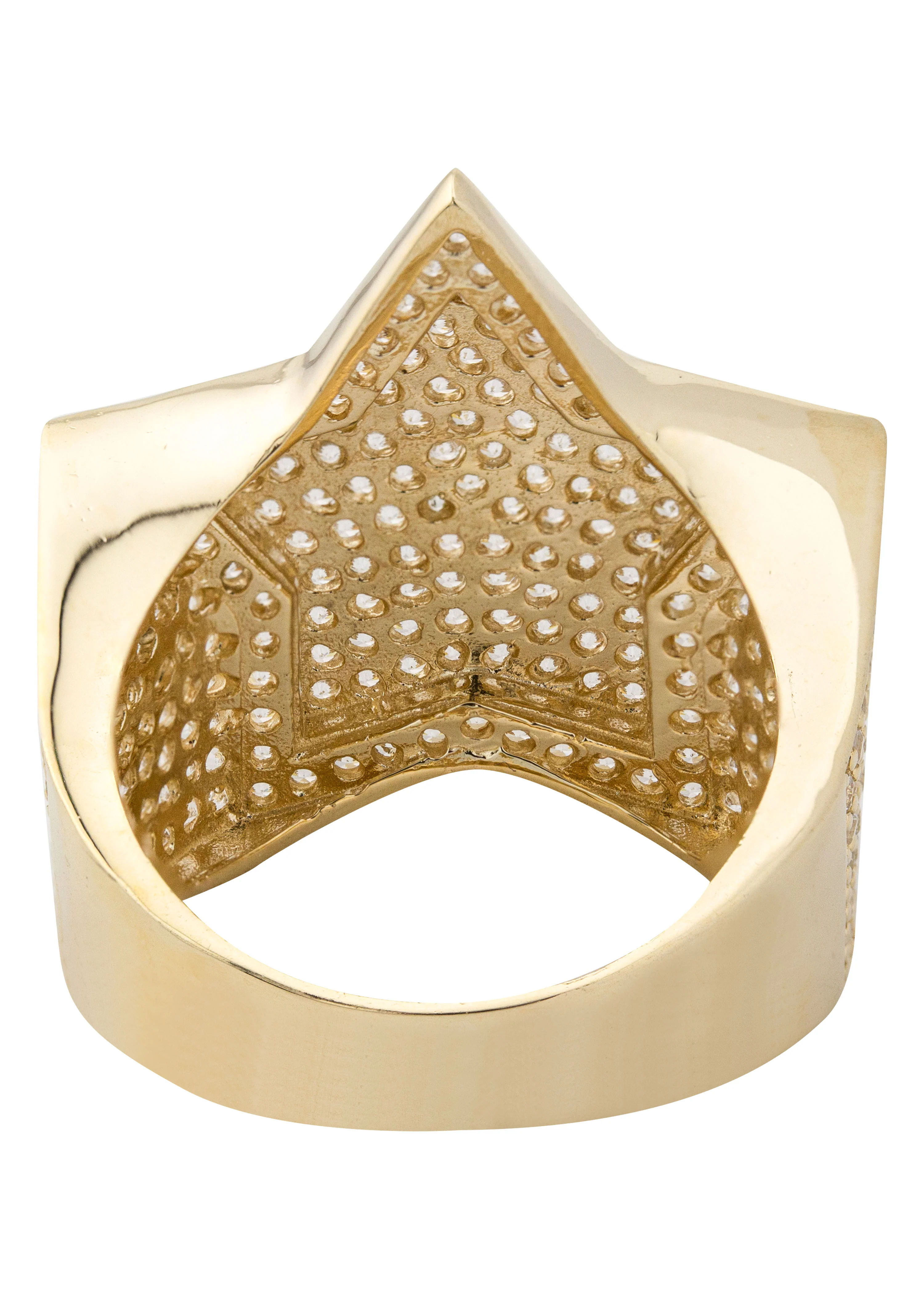 10K Gold Cz Star Ring For Men | 8.4 Grams - Image 4