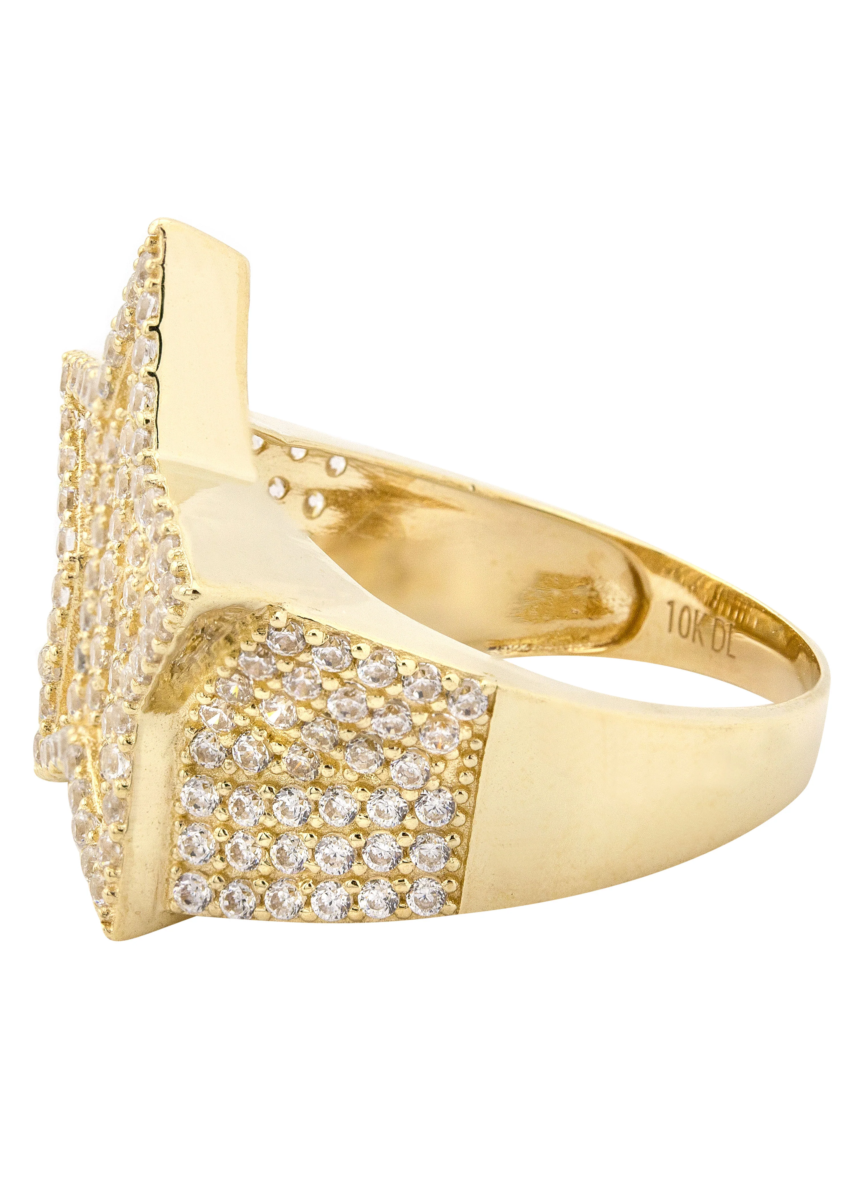 10K Gold Cz Star Ring For Men | 8.4 Grams - Image 3