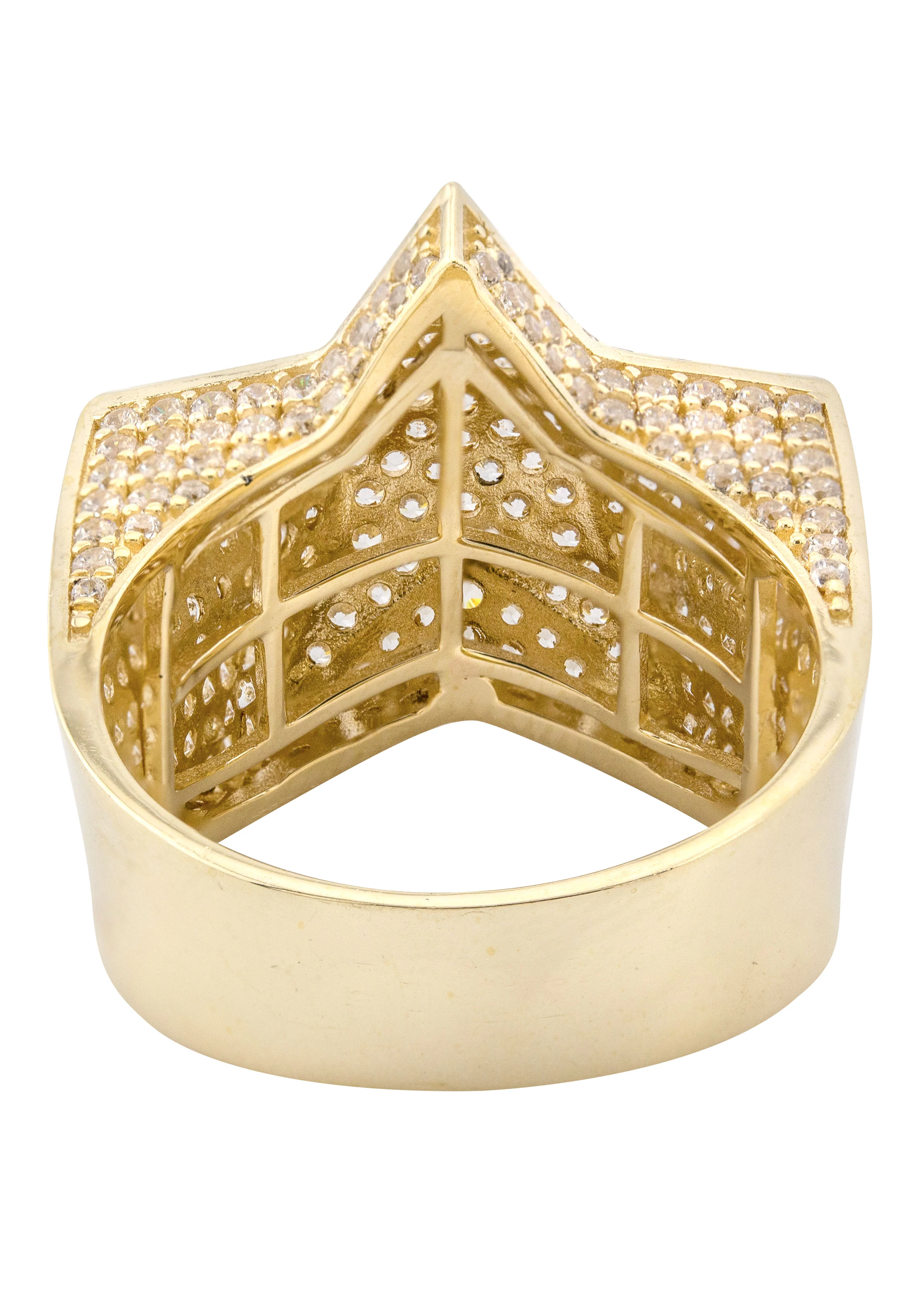 10K Gold Cz Star Ring For Men | 9.3 Grams - Image 4