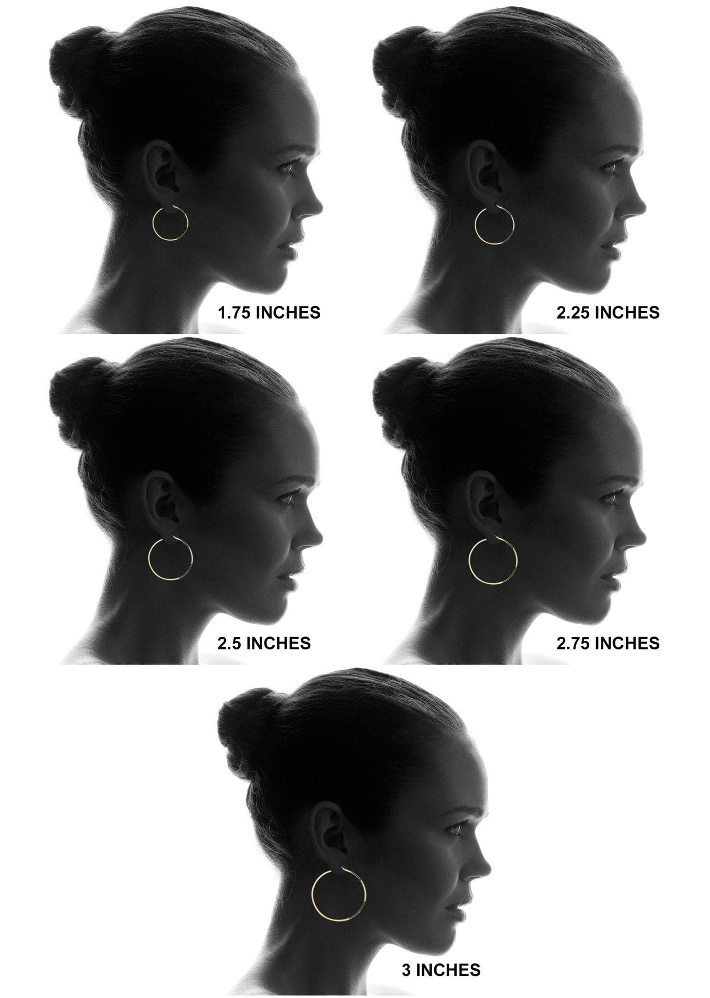 10K Gold Diamond Cut Hoop Earrings | Customizable Size - Image 5