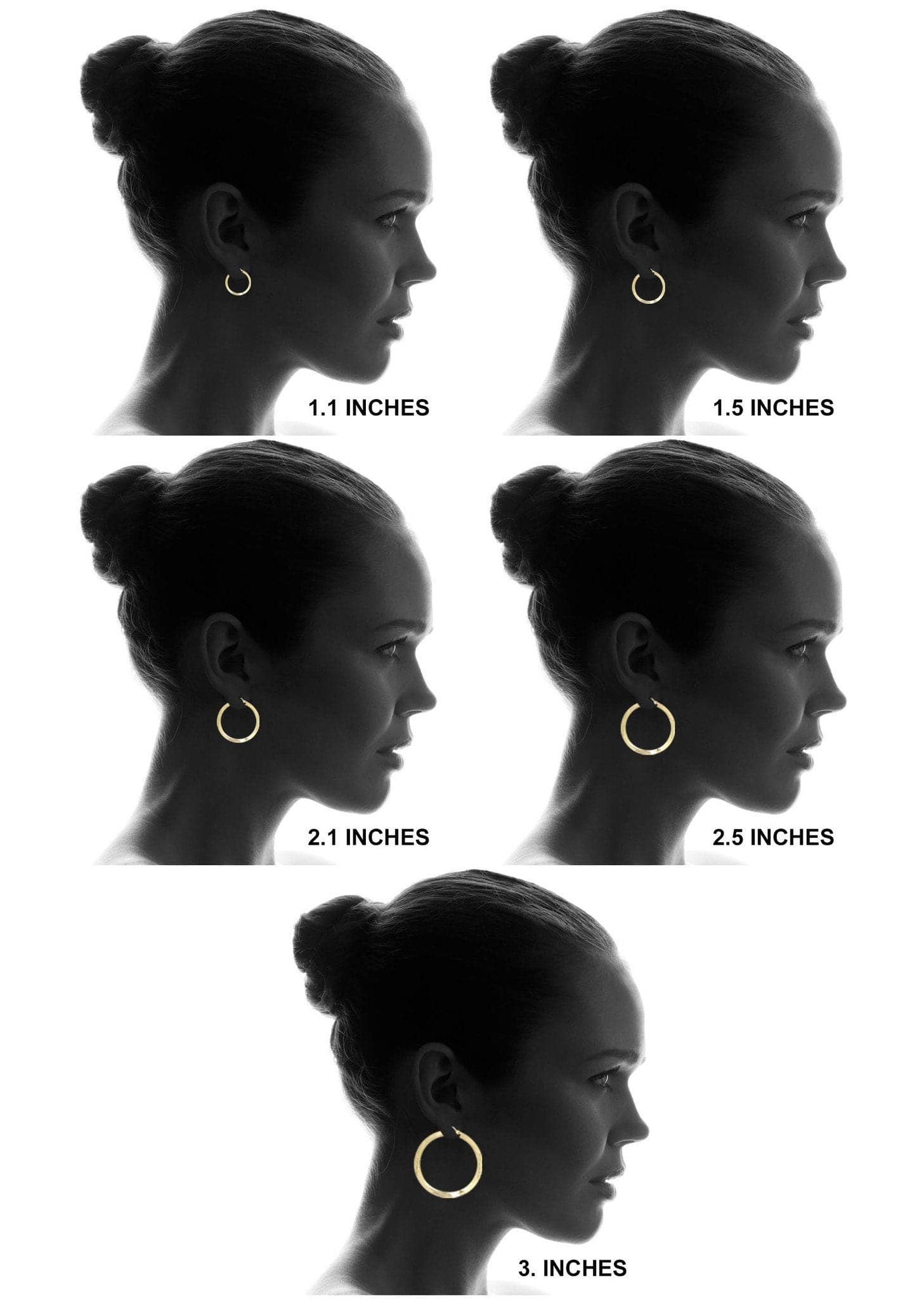 10K Gold Diamond Cut Hoop Earrings | Customizable Size - Image 5