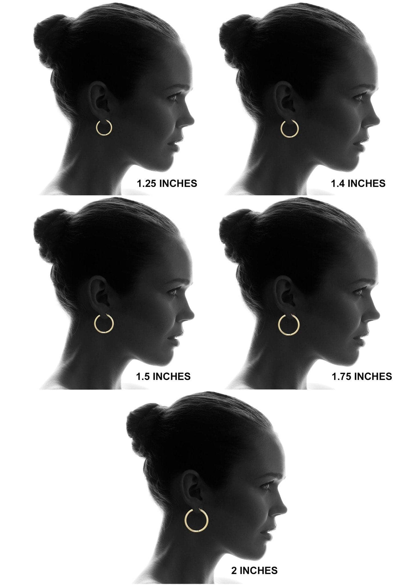 10K Gold Hoop Earrings | Customizable Size - Image 5