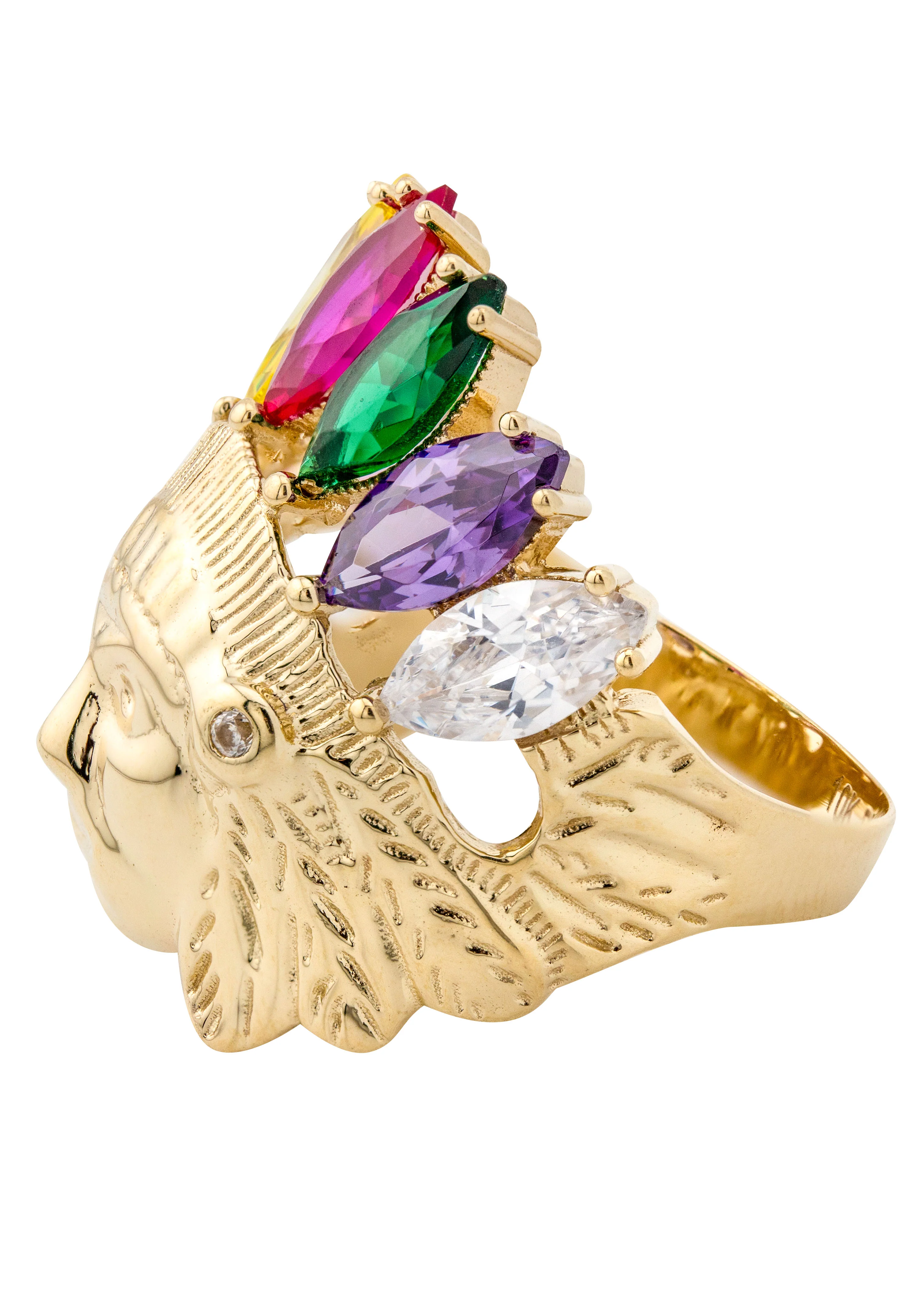 10K Gold Indian Chief Ring For Men | 7.6 Grams - Image 2