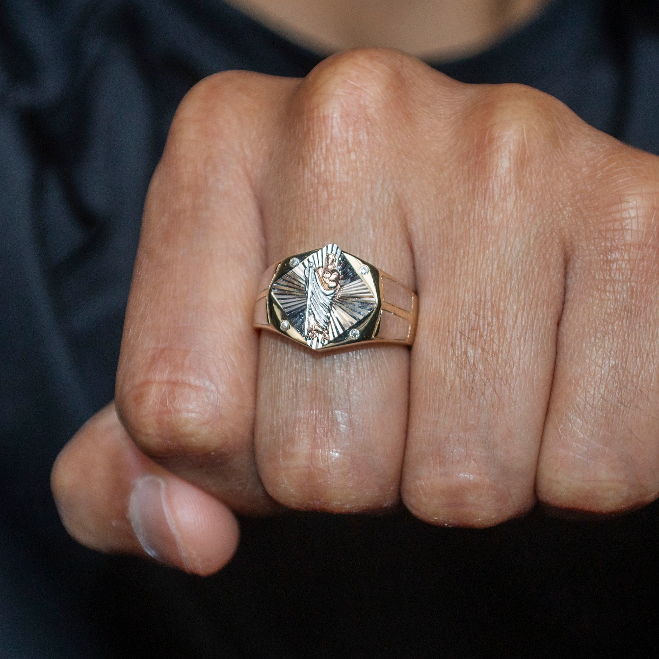 10K Gold Jesus Ring For Men | 5 Grams - Image 2