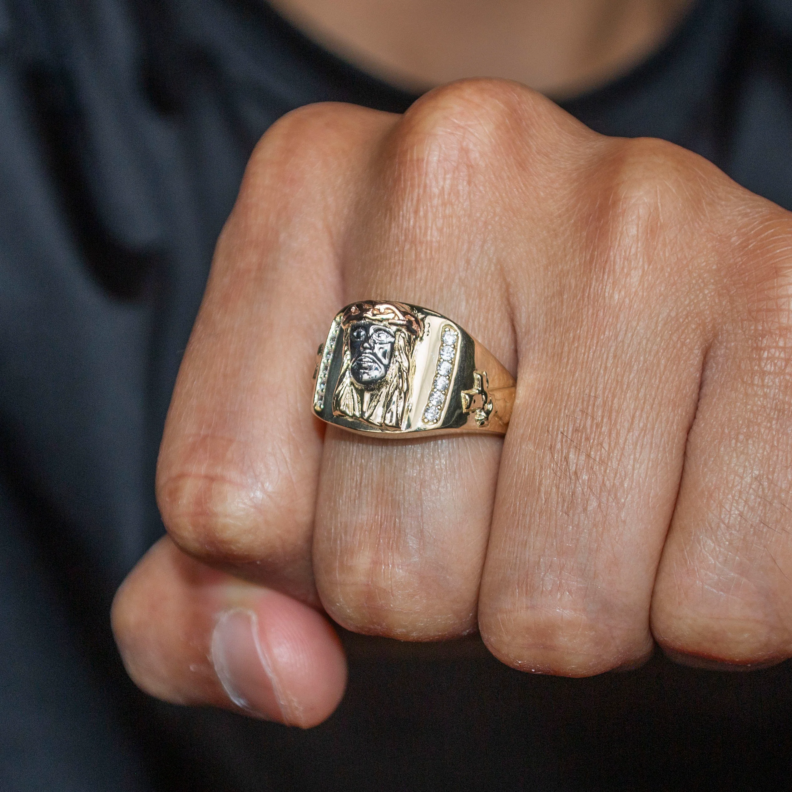 10K Gold Jesus Ring For Men | 6 Grams - Image 2
