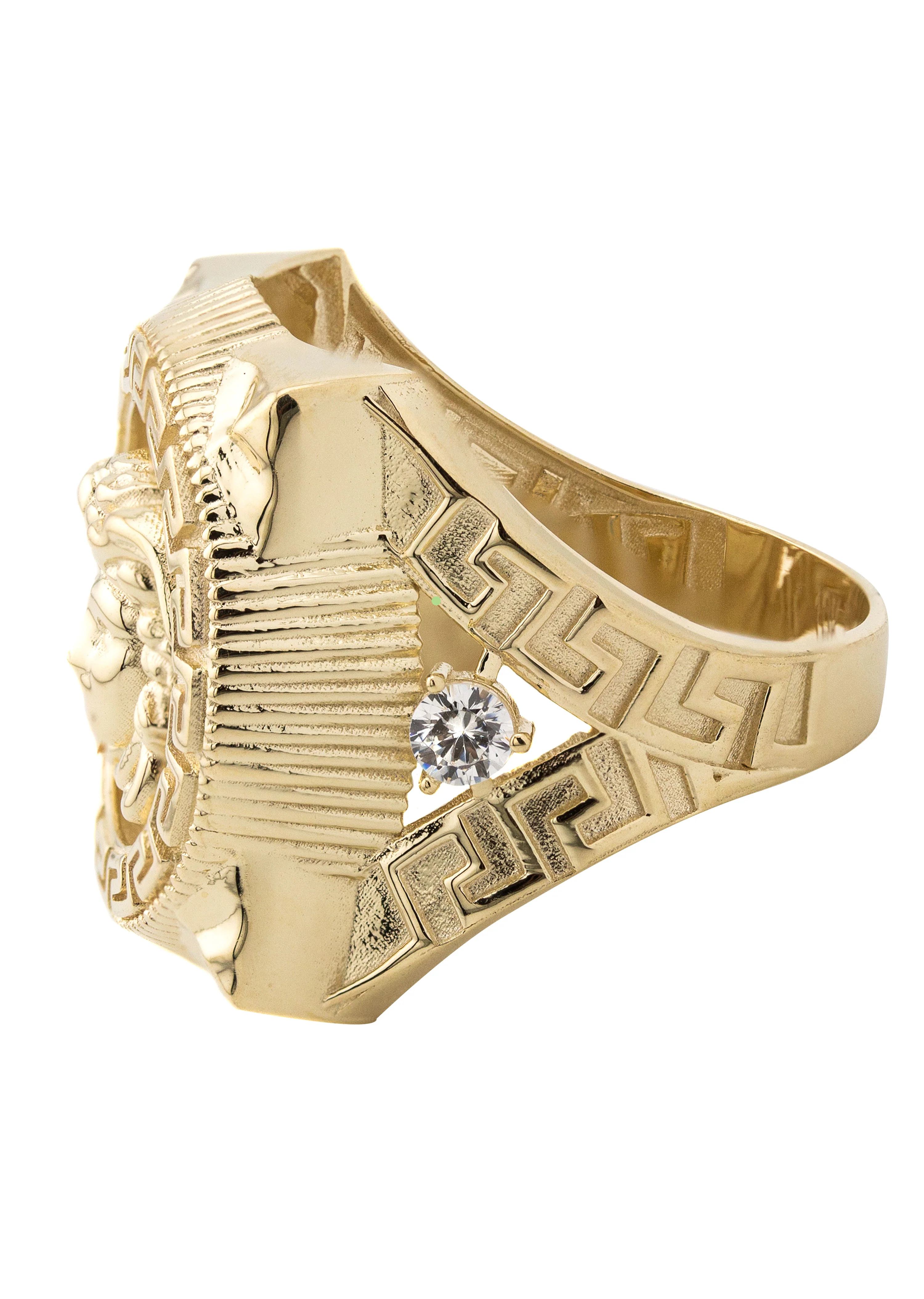 10K Gold Medusa Pinky Ring For Men | 10 Grams - Image 2