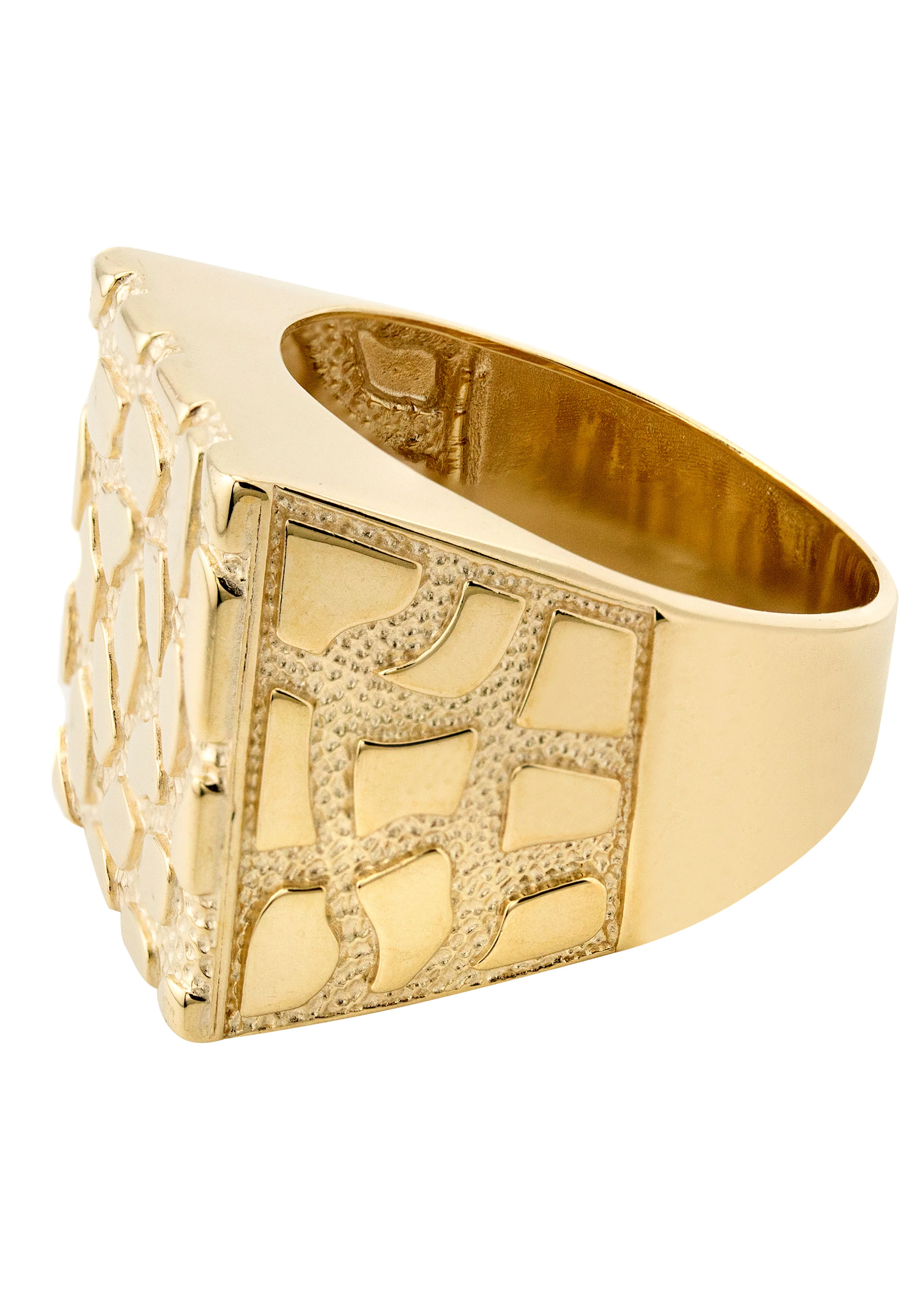 10K Gold Nugget Ring For Men | 5.2 Grams - Image 3