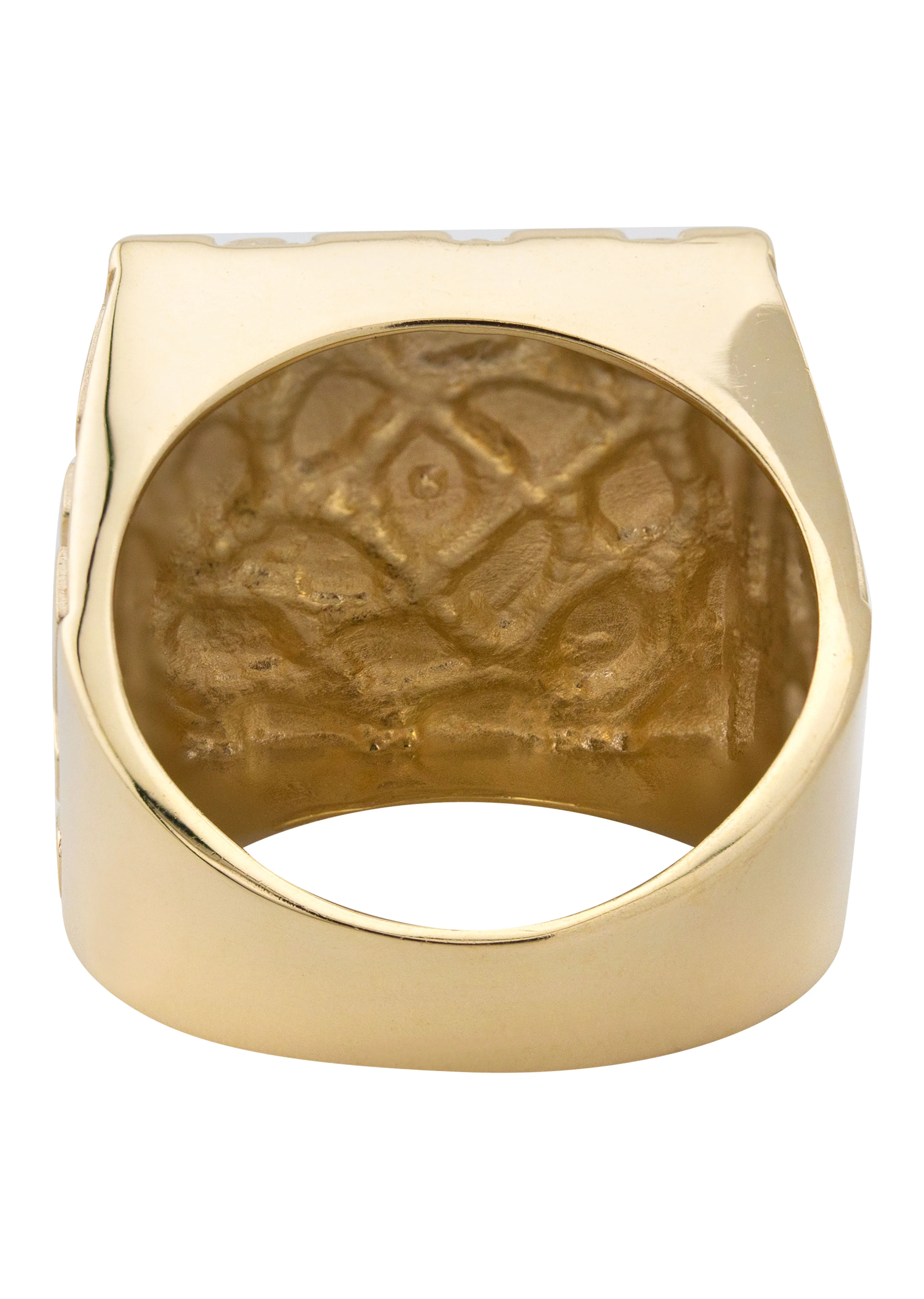 10K Gold Nugget Ring For Men | 5.2 Grams - Image 4
