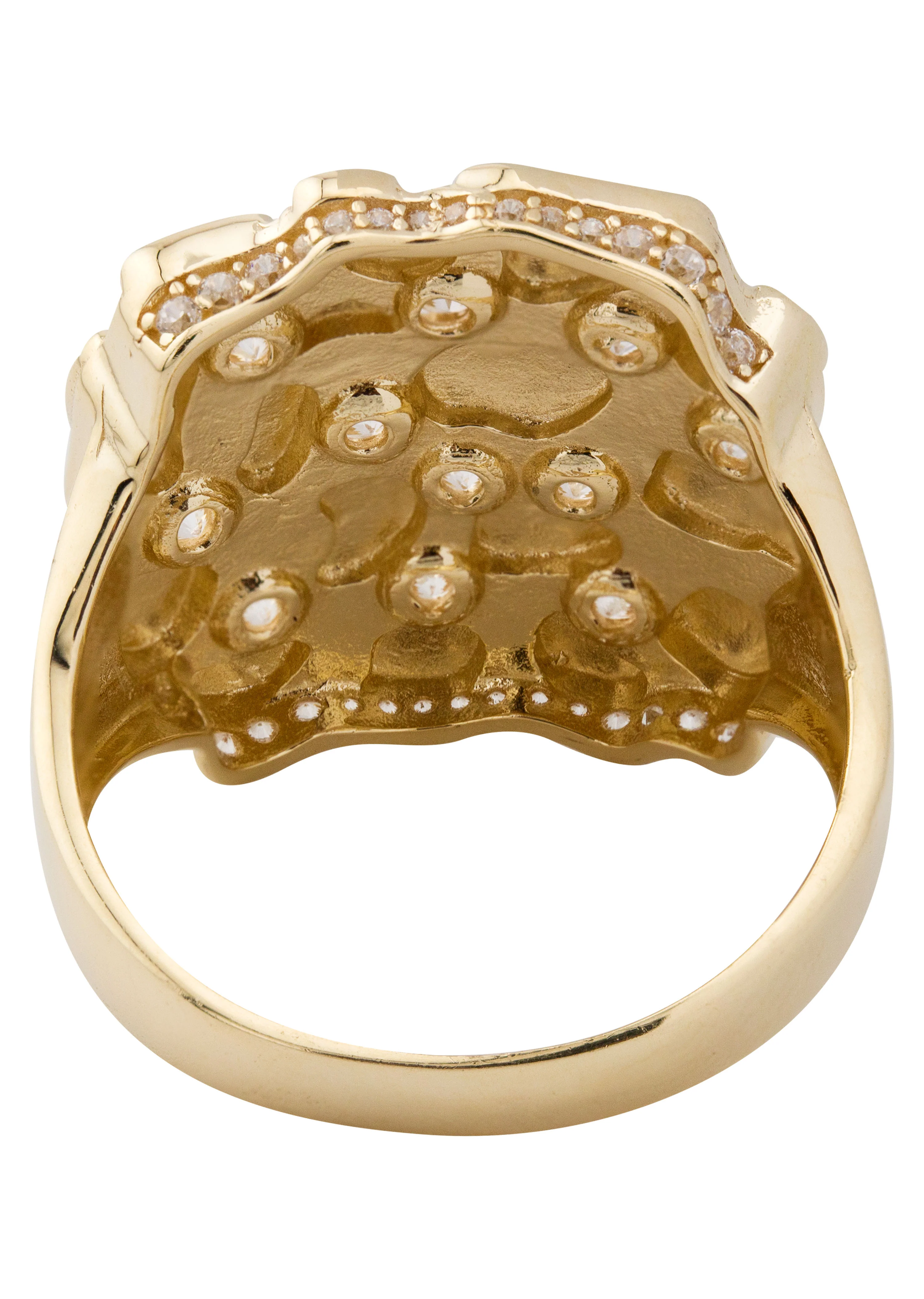 10K Gold Cz Nugget Ring For Men | 6 Grams - Image 3