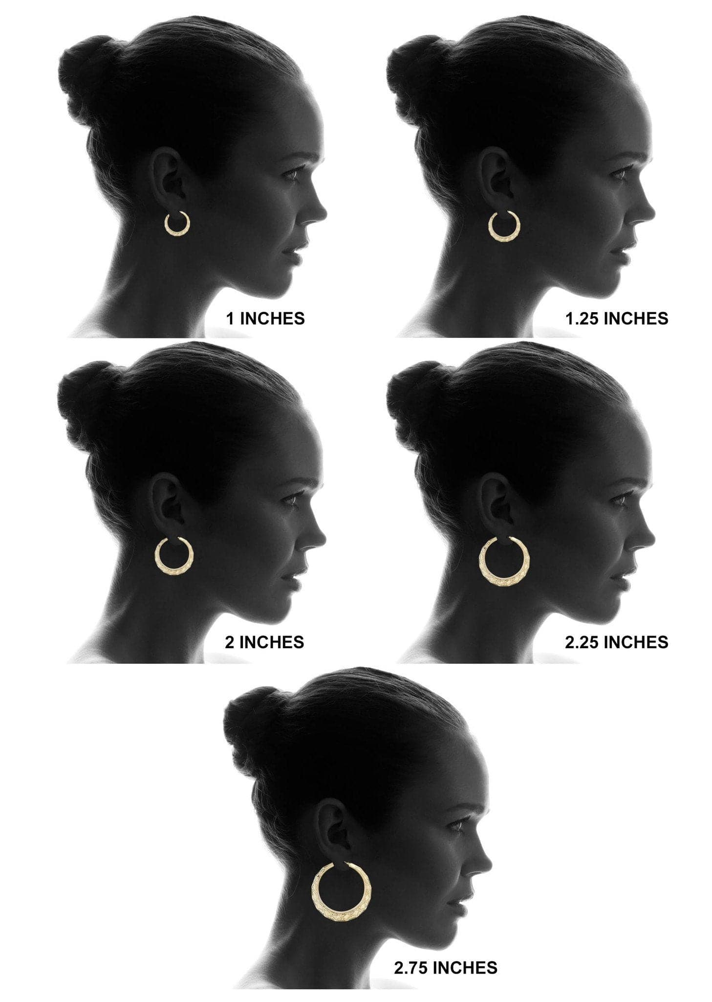 10K Gold Stop Sign Hoop Earrings | Customizable Size - Image 5