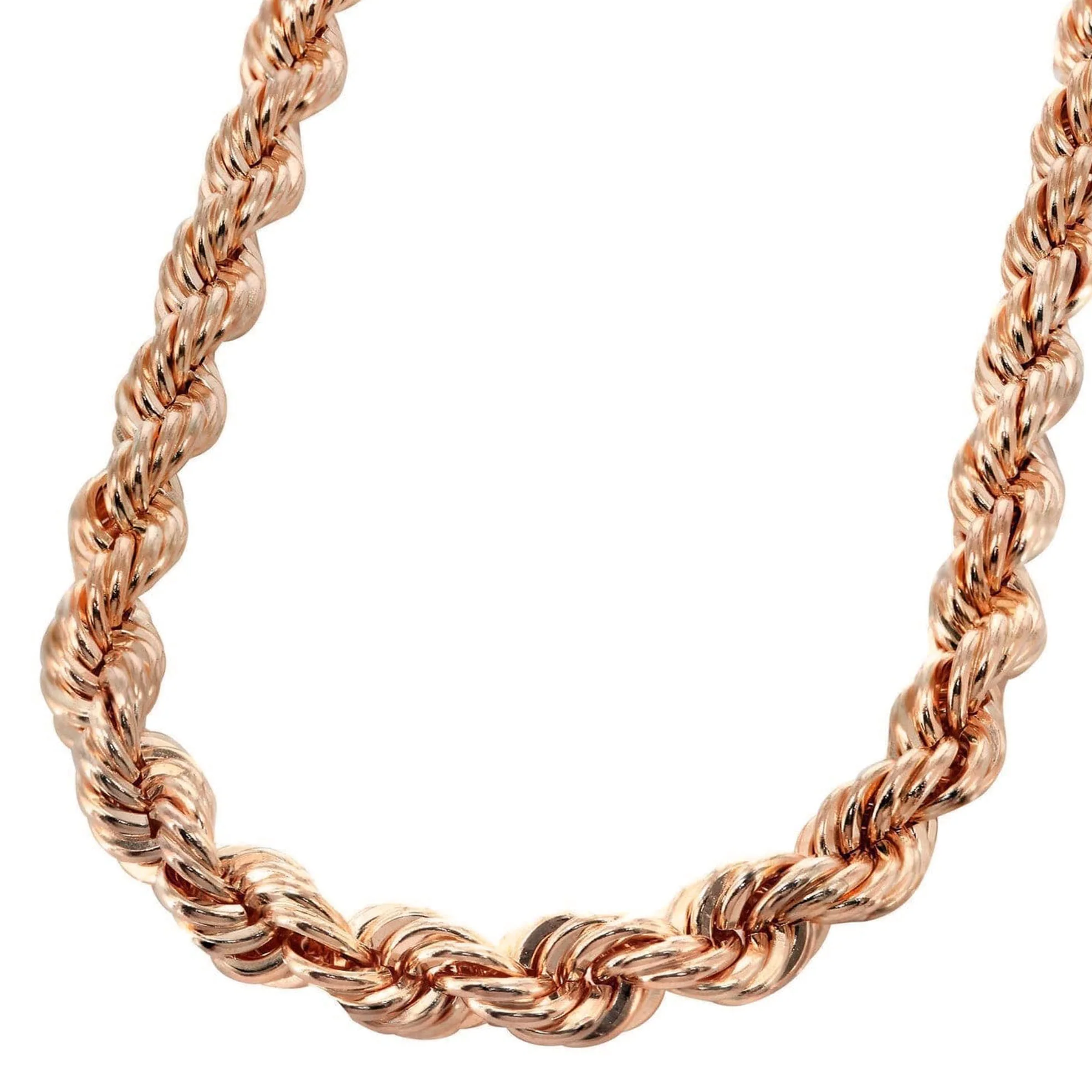 10K Rose Gold Rope Necklace / 3 MM - Image 2