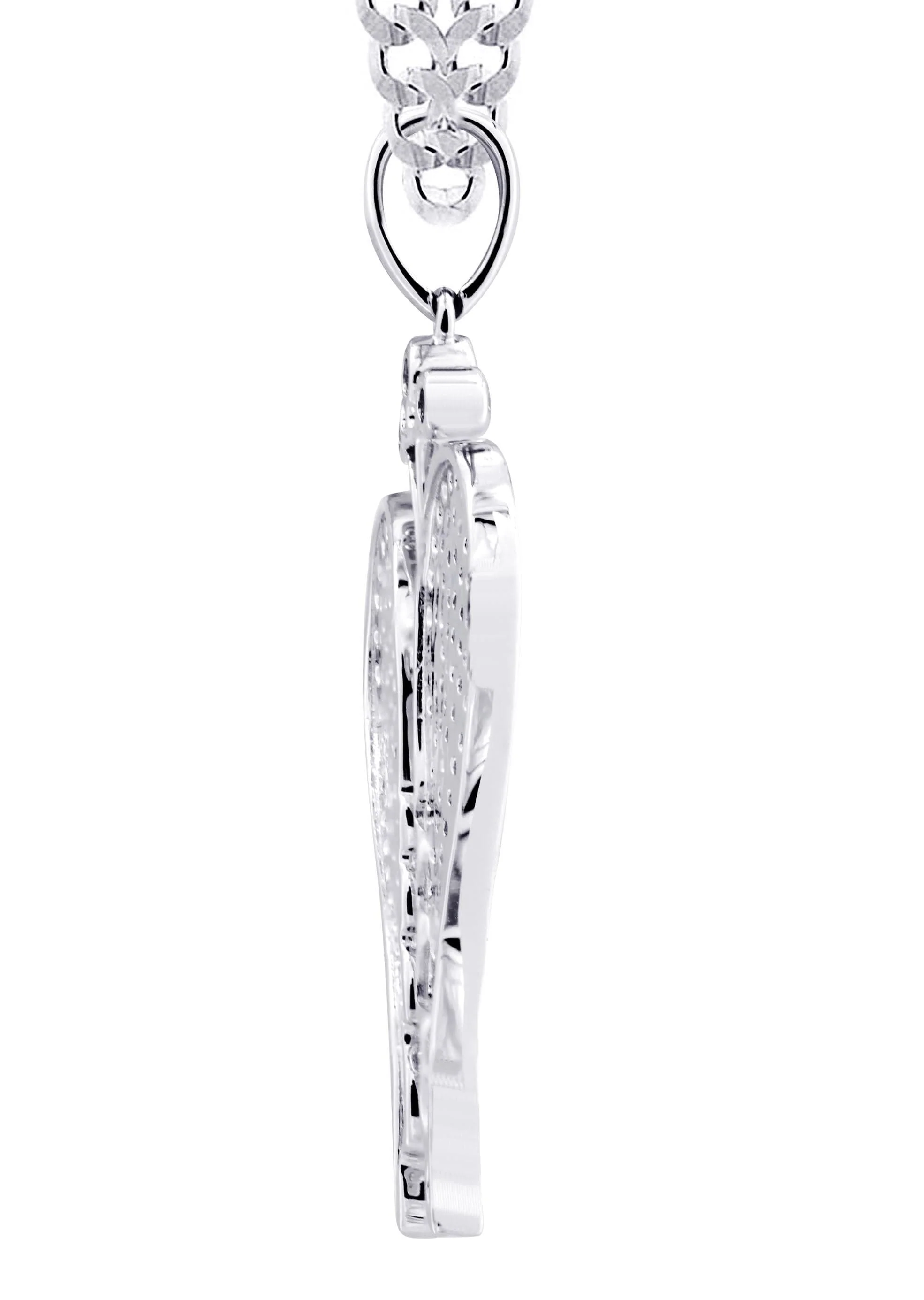 10K White Gold Wings Diamond Necklace | 0.86 Carats - Image 4