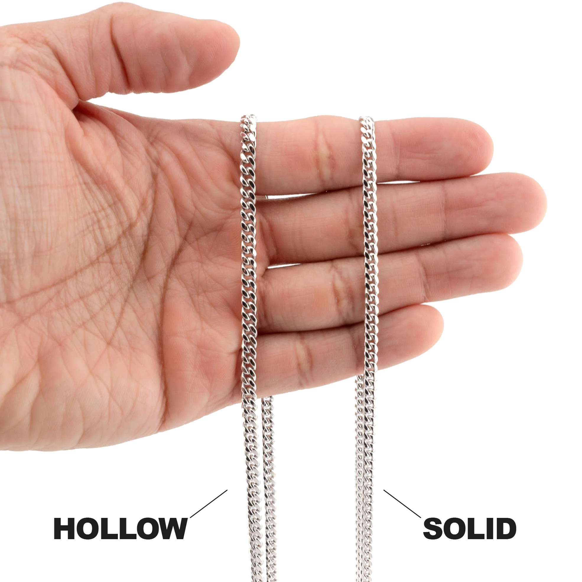 10K White Gold Miami Cuban Necklace / 4 MM - Image 5