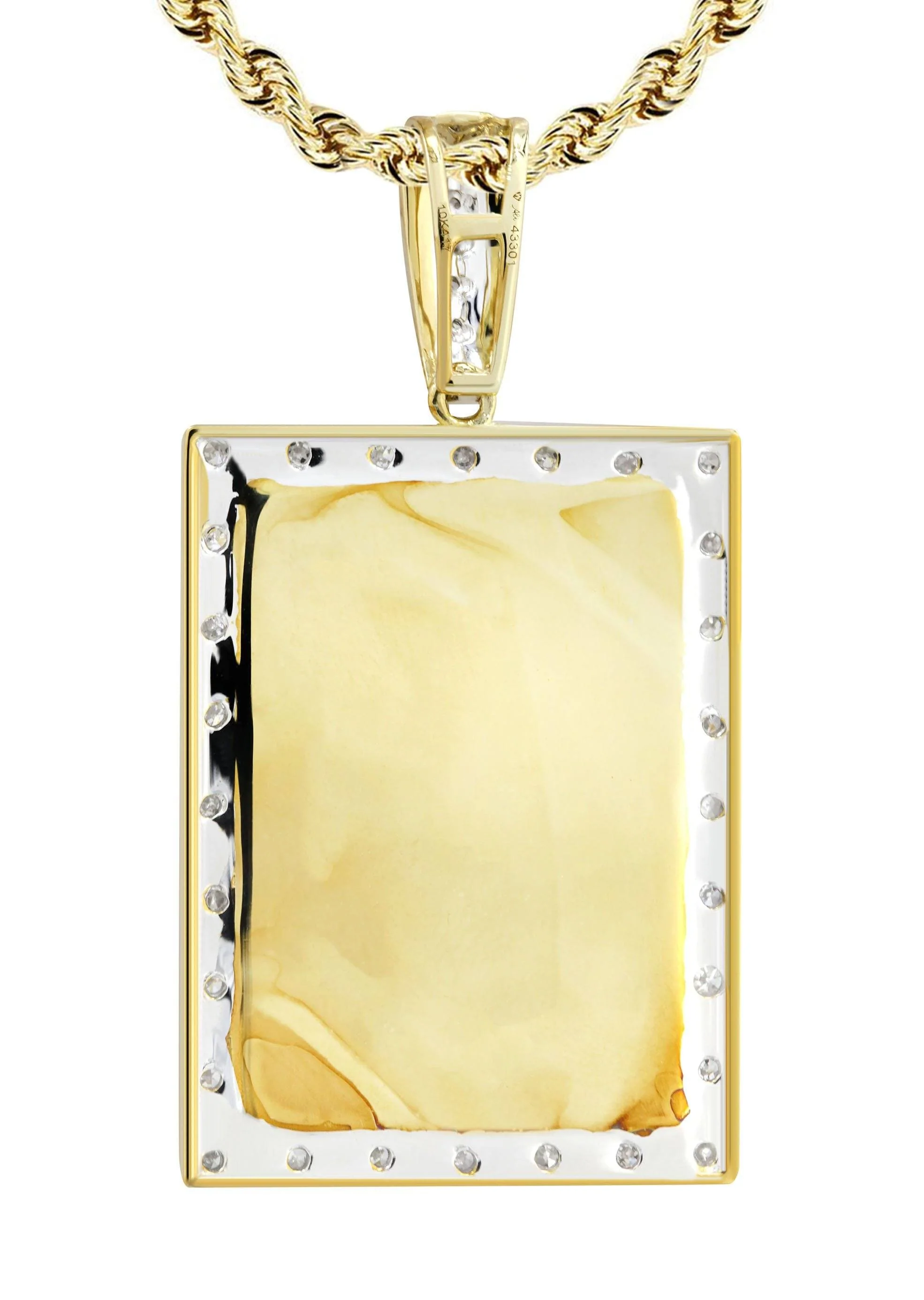 10K Yellow Gold Ace of Spades Diamond Necklace  | 0.55 Carats - Image 3