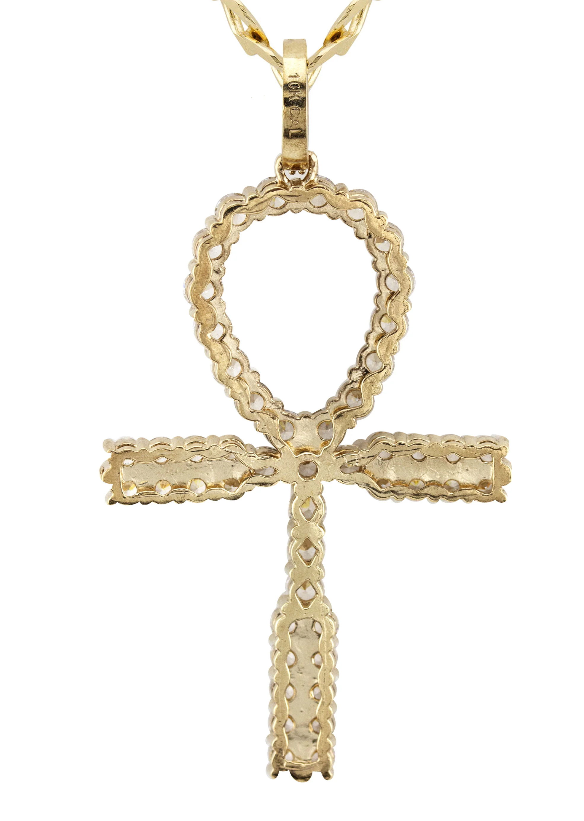 10K Yellow Gold Ankh Necklace | Small 9 Grams - Large 26 Grams - Image 3