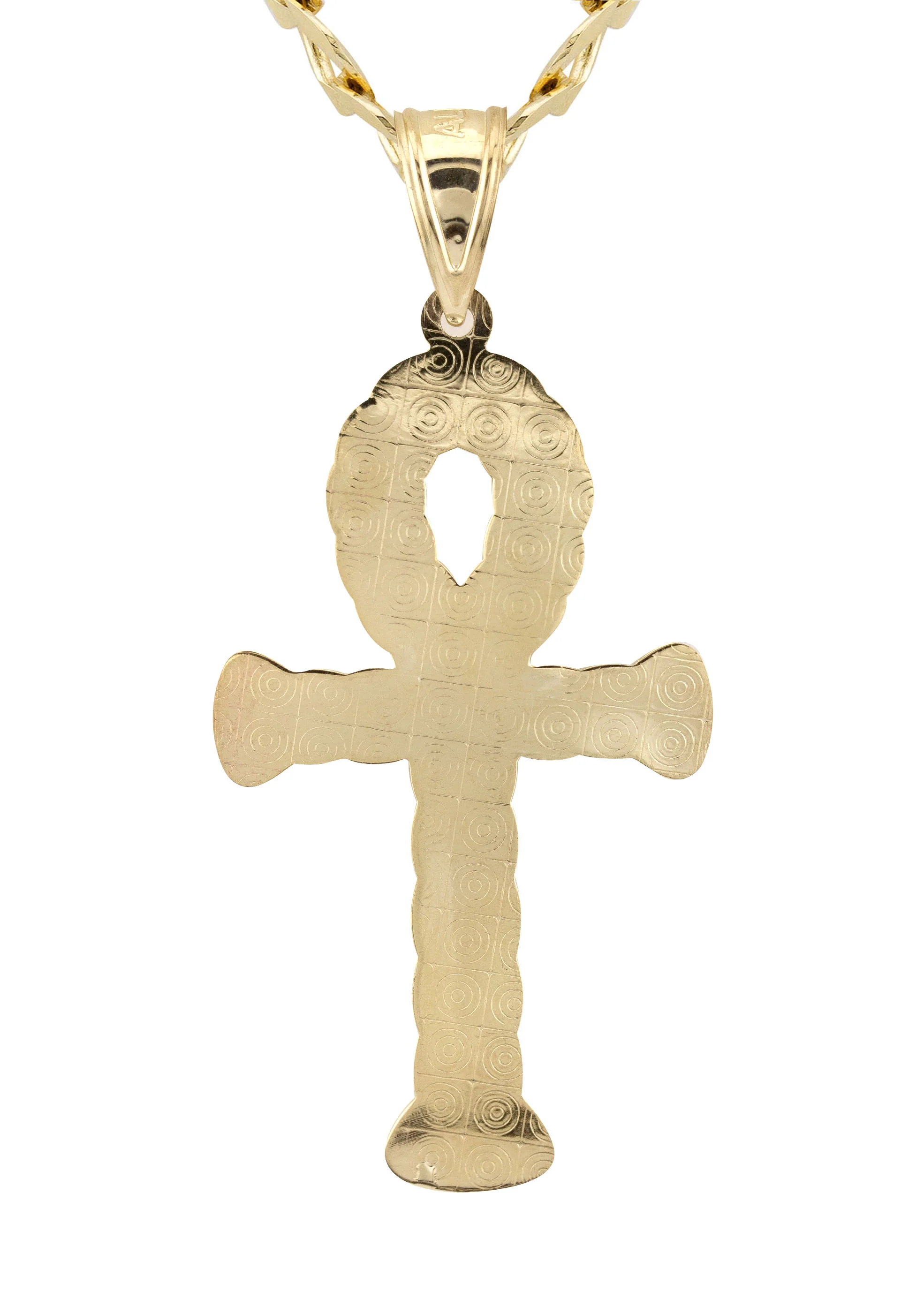 10K Yellow Gold Ankh Necklace | Small 6 Grams - Large 13 Grams - Image 3
