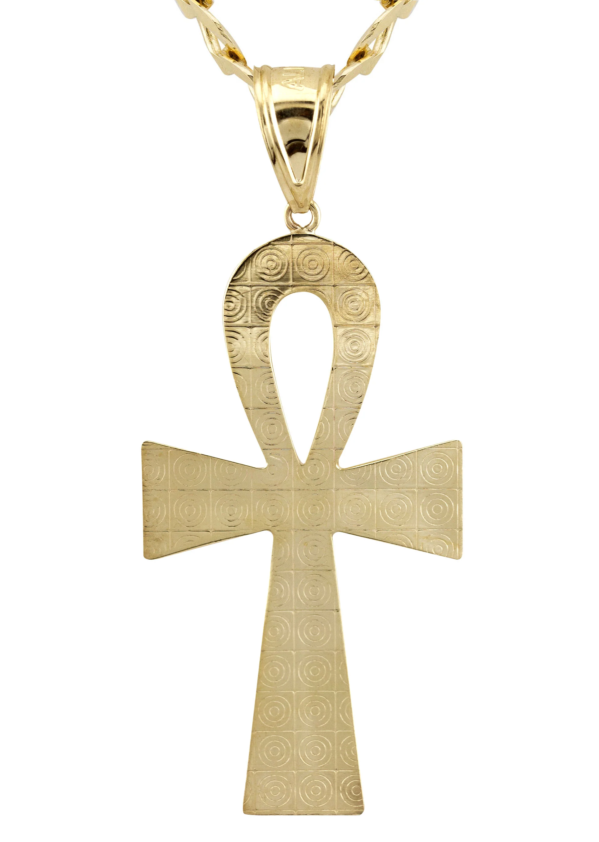 10K Yellow Gold Ankh Necklace | Small 7 Grams - Large 13 Grams - Image 3
