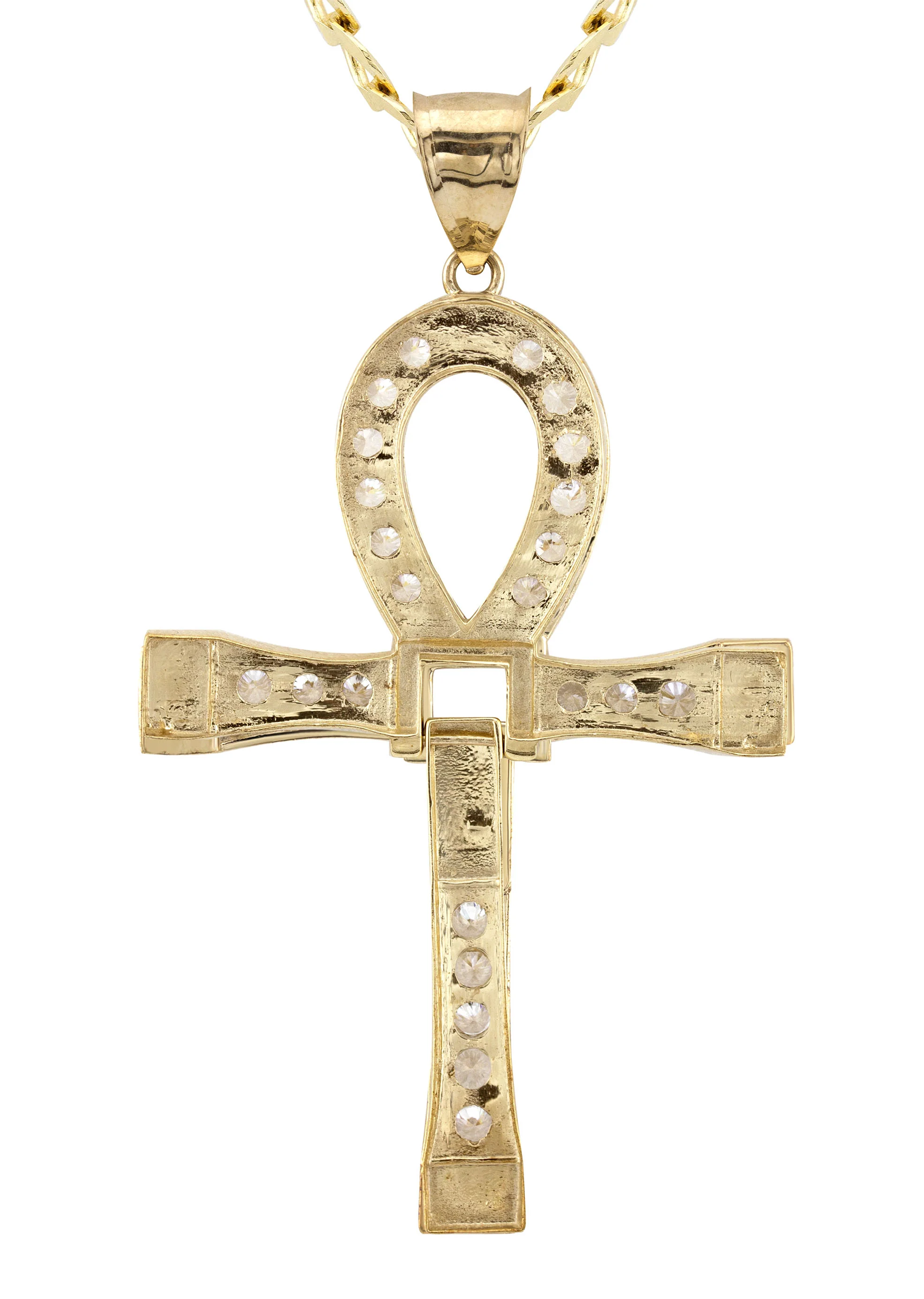 10K Yellow Gold Ankh Necklace | Small 9 Grams - Large 24 Grams - Image 3