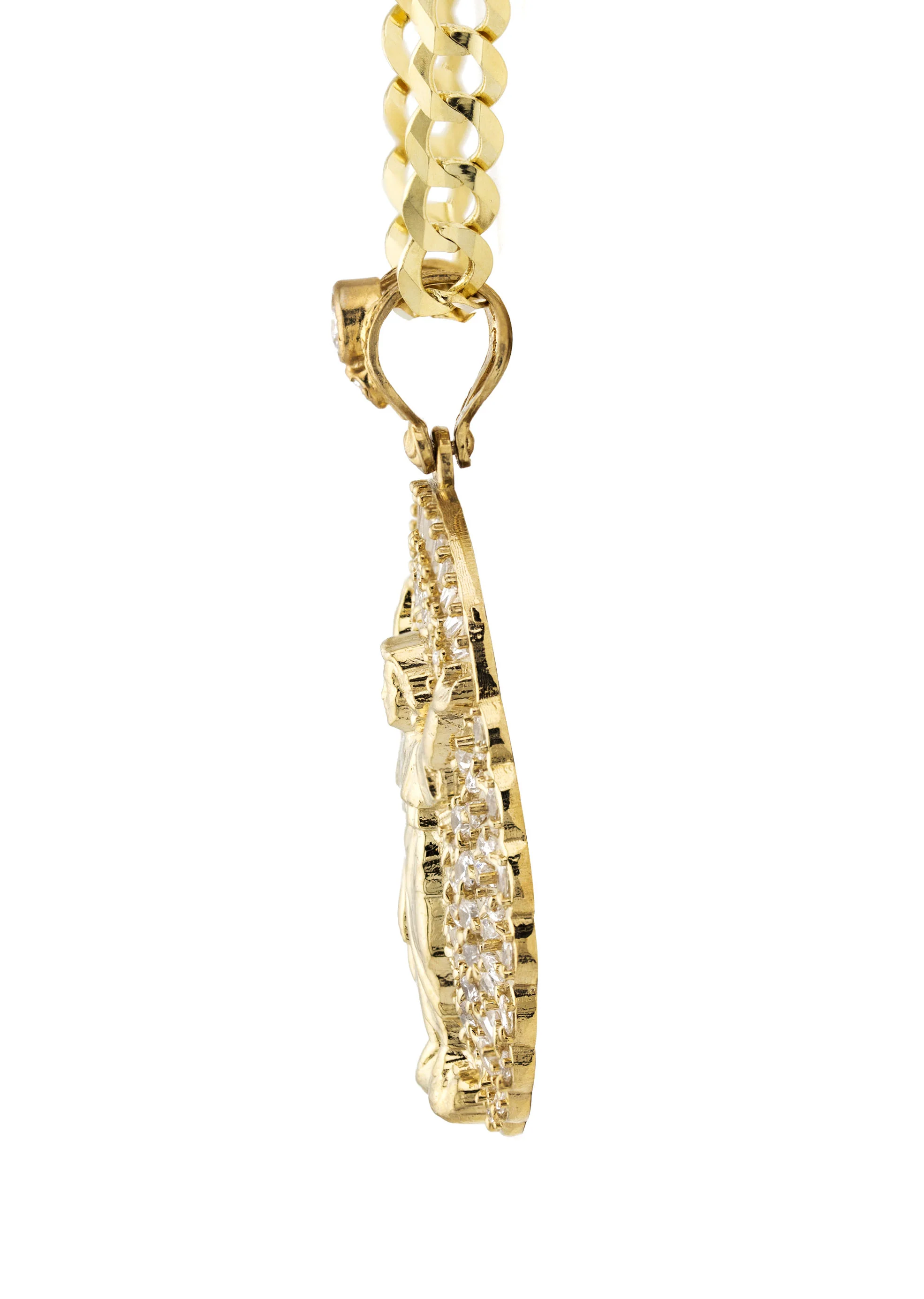 10K Yellow Gold Baby Jesus Necklace | Small 12 Grams - Large 25 Grams - Image 4