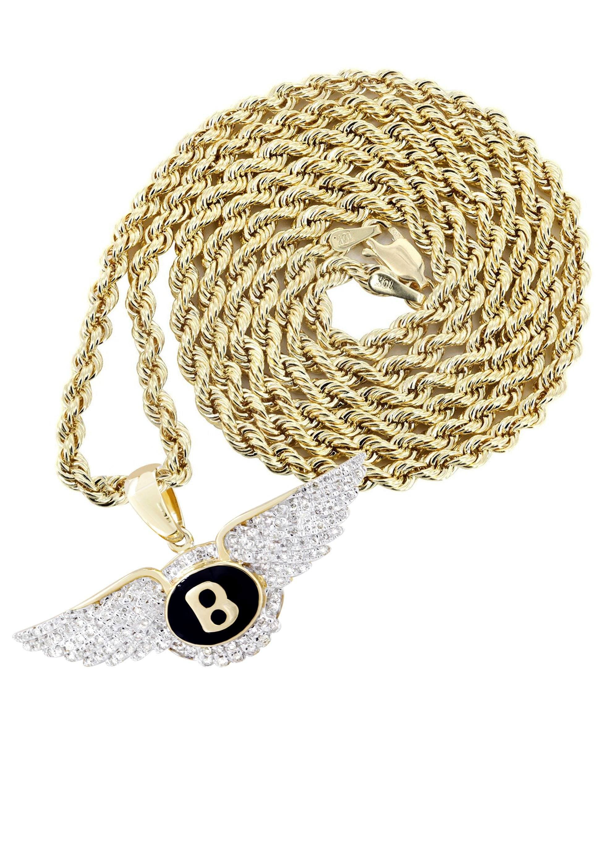 10K Yellow Gold Bentley Diamond Necklace | 0.54 Carats