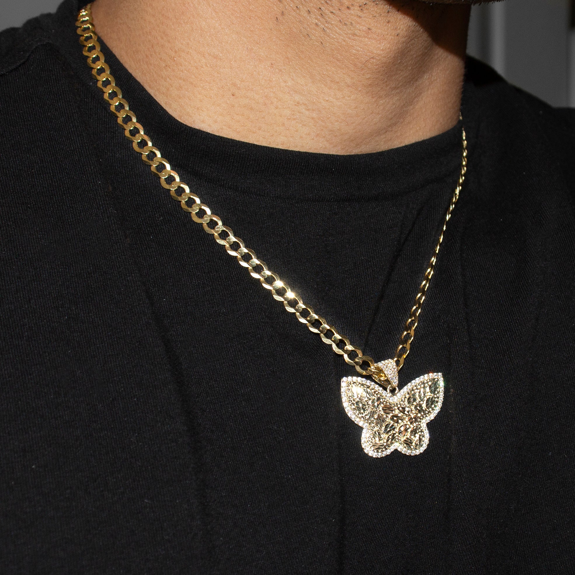 10K Yellow Gold Butterfly Nugget Necklace | Appx. 6 - 20 Grams - Image 2