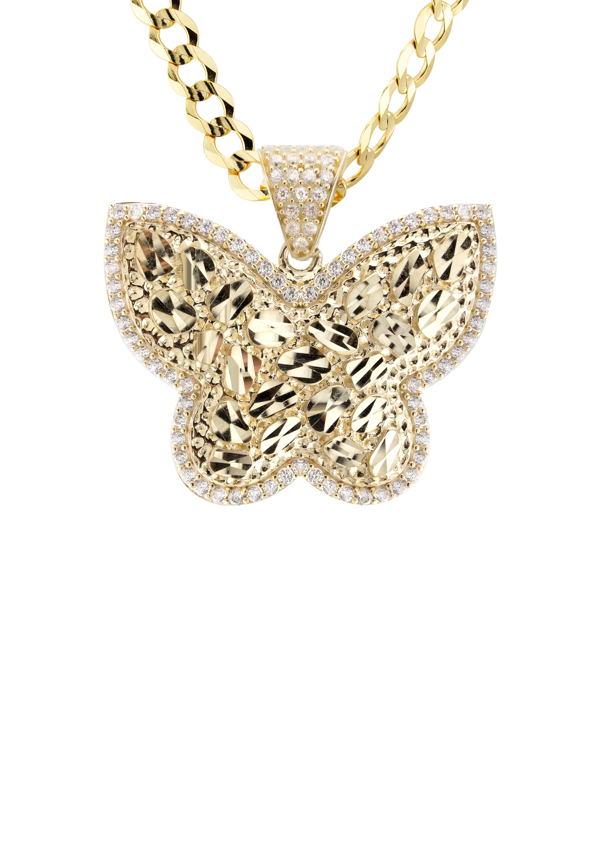 10K Yellow Gold Butterfly Nugget Necklace | Appx. 6 - 20 Grams - Image 3