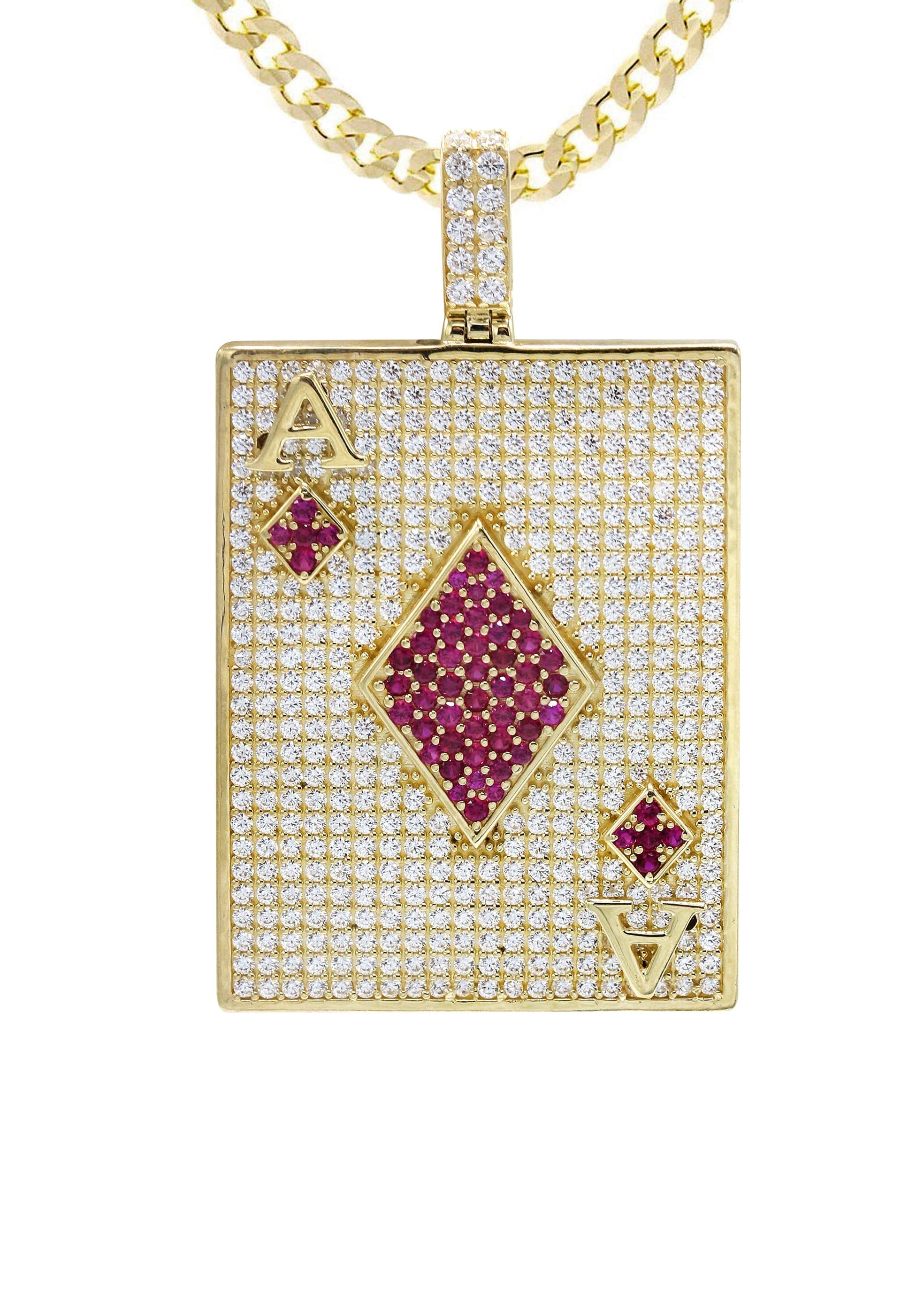 10K Yellow Gold Ace Of Spades Necklace | Appx. 24 Grams - Image 2